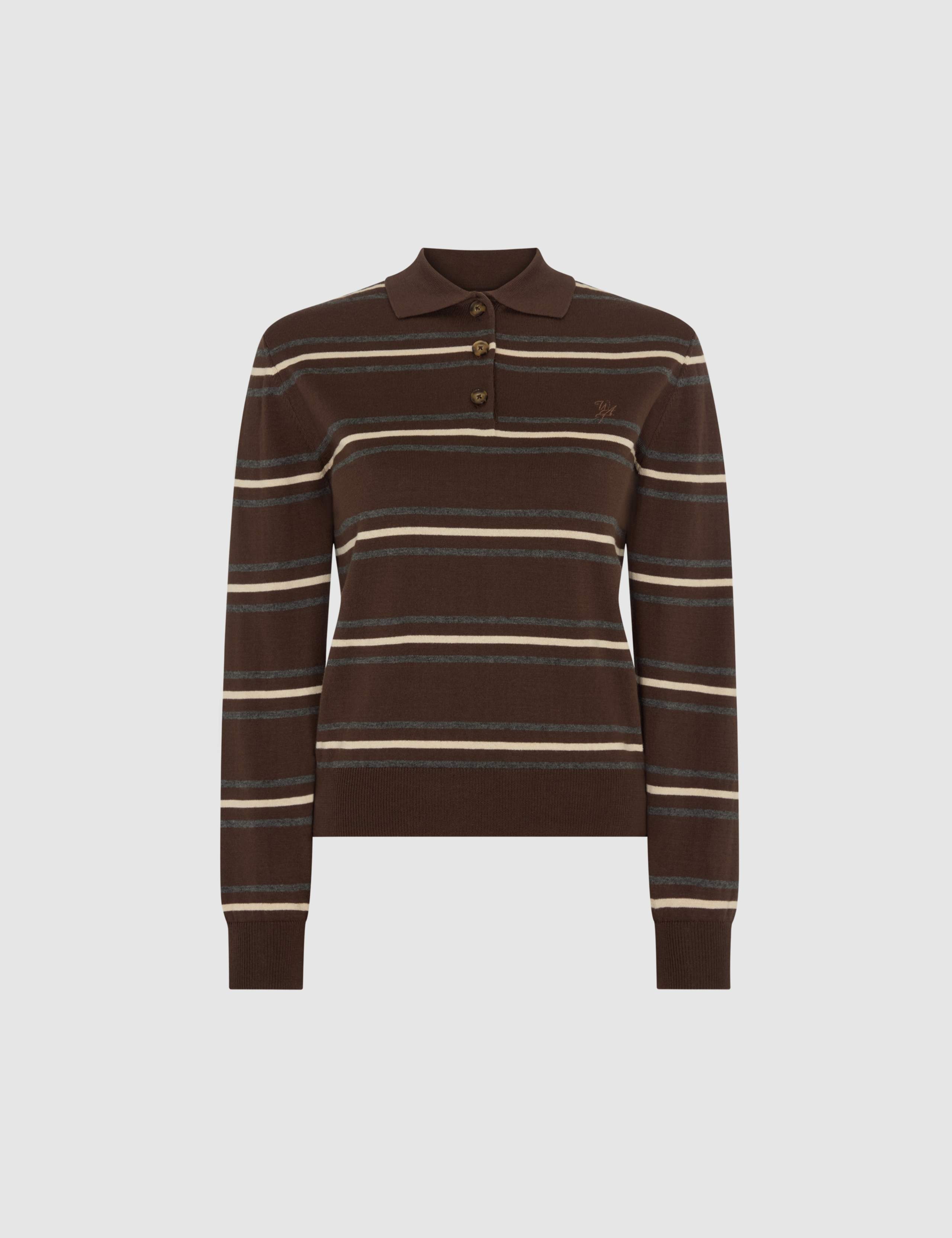 Cotton Blend Polo Neck Jumper 2 of 6