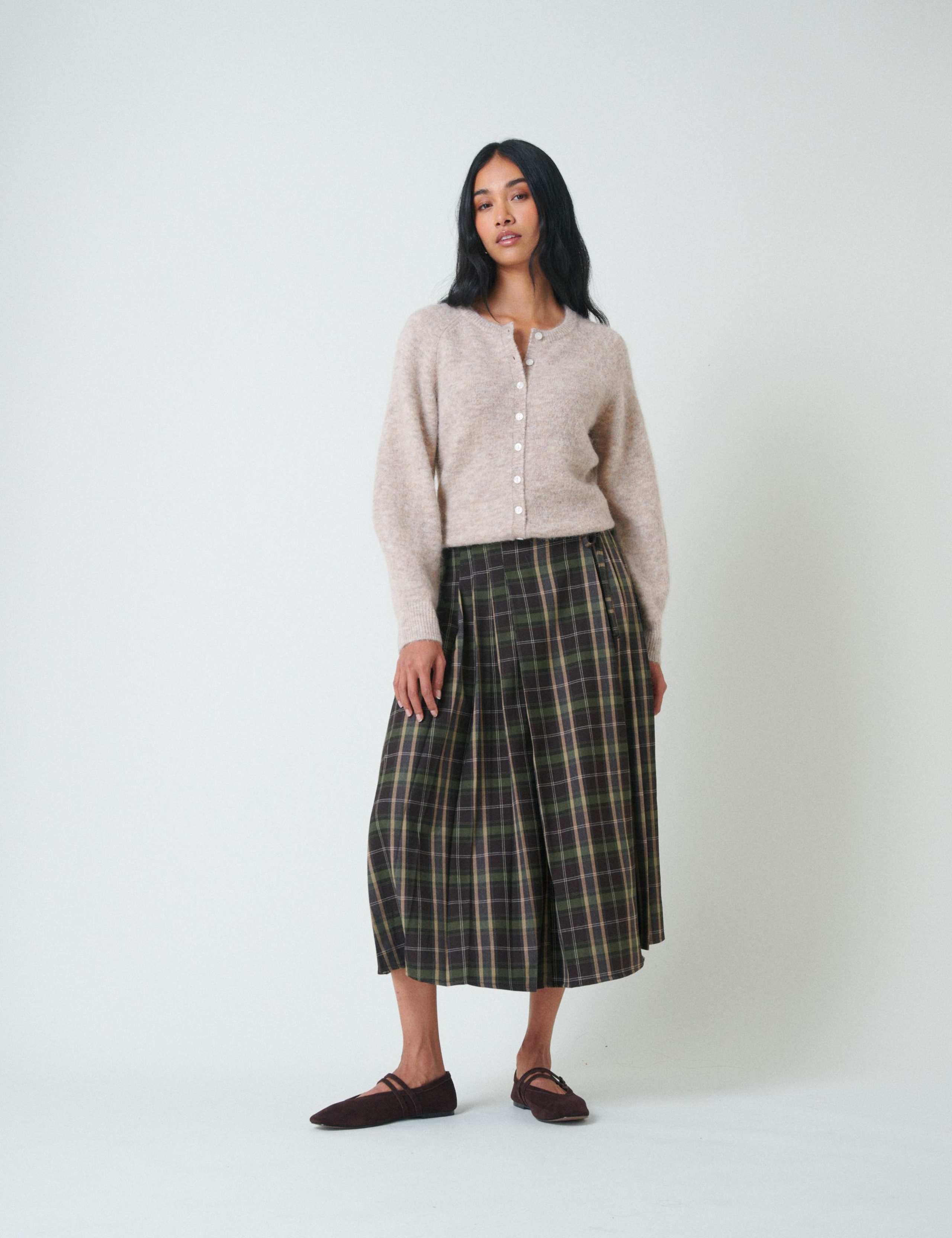 Wool Blend Crew Neck Cardigan 4 of 4