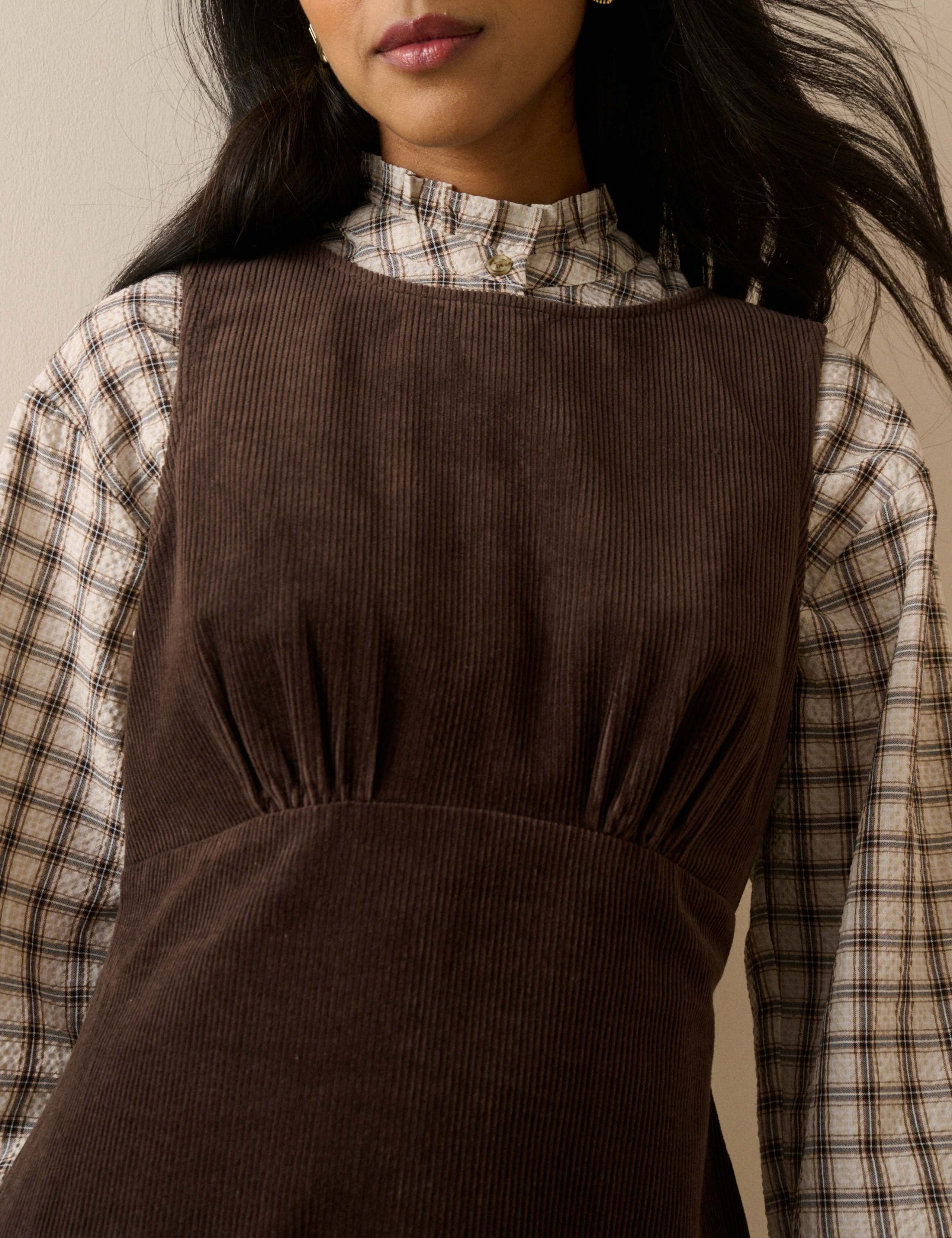 Pure Cotton Cord Mini Relaxed Shift Dress 5 of 5