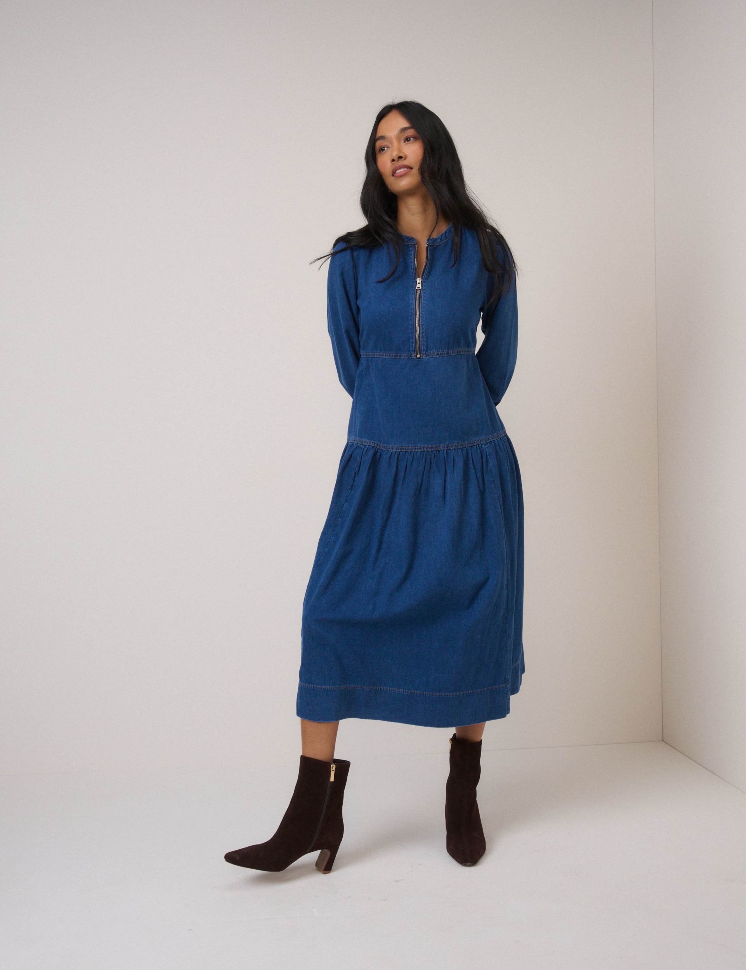 Pure Cotton Midaxi Smock Dress 1 of 5
