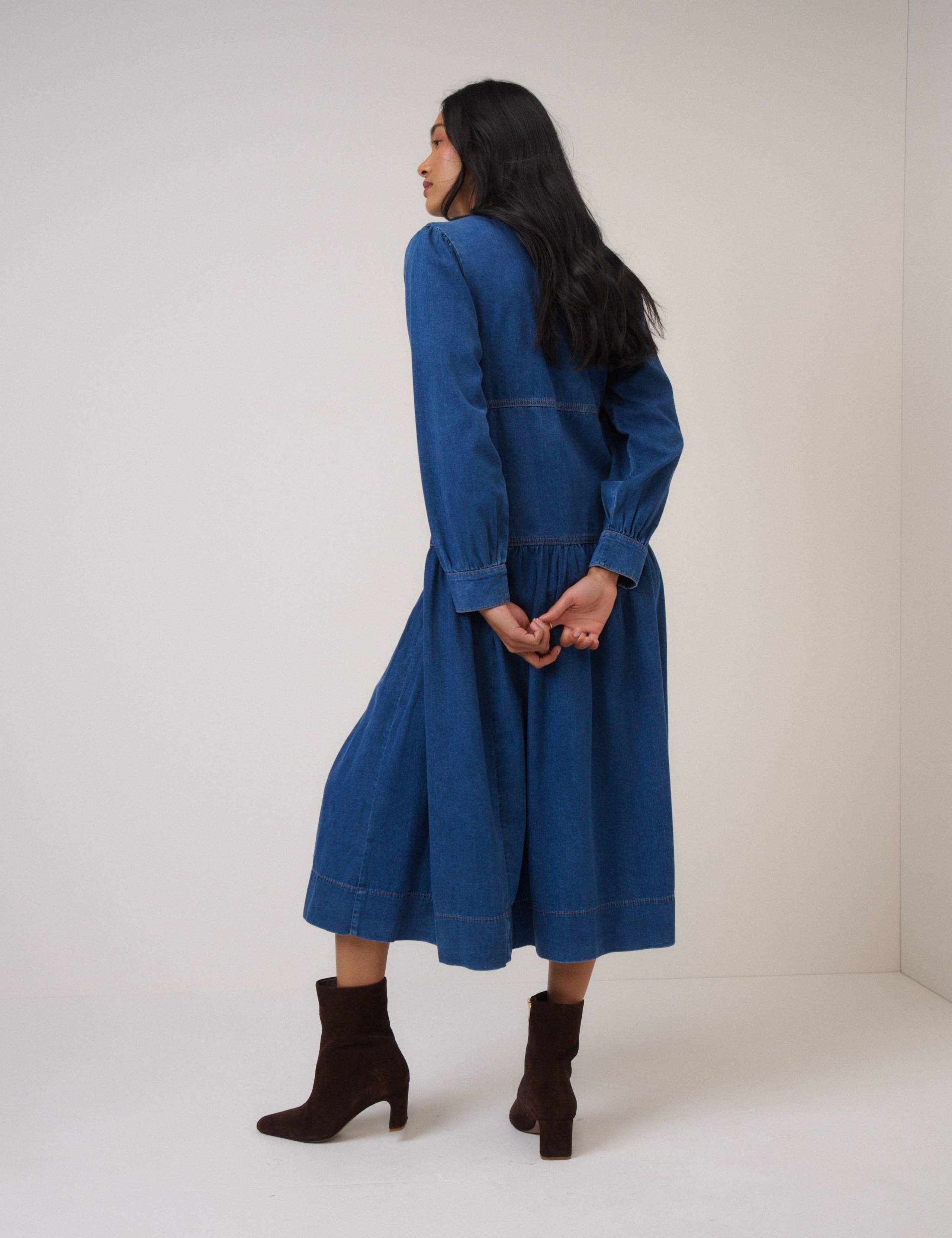 Pure Cotton Midaxi Smock Dress 3 of 5