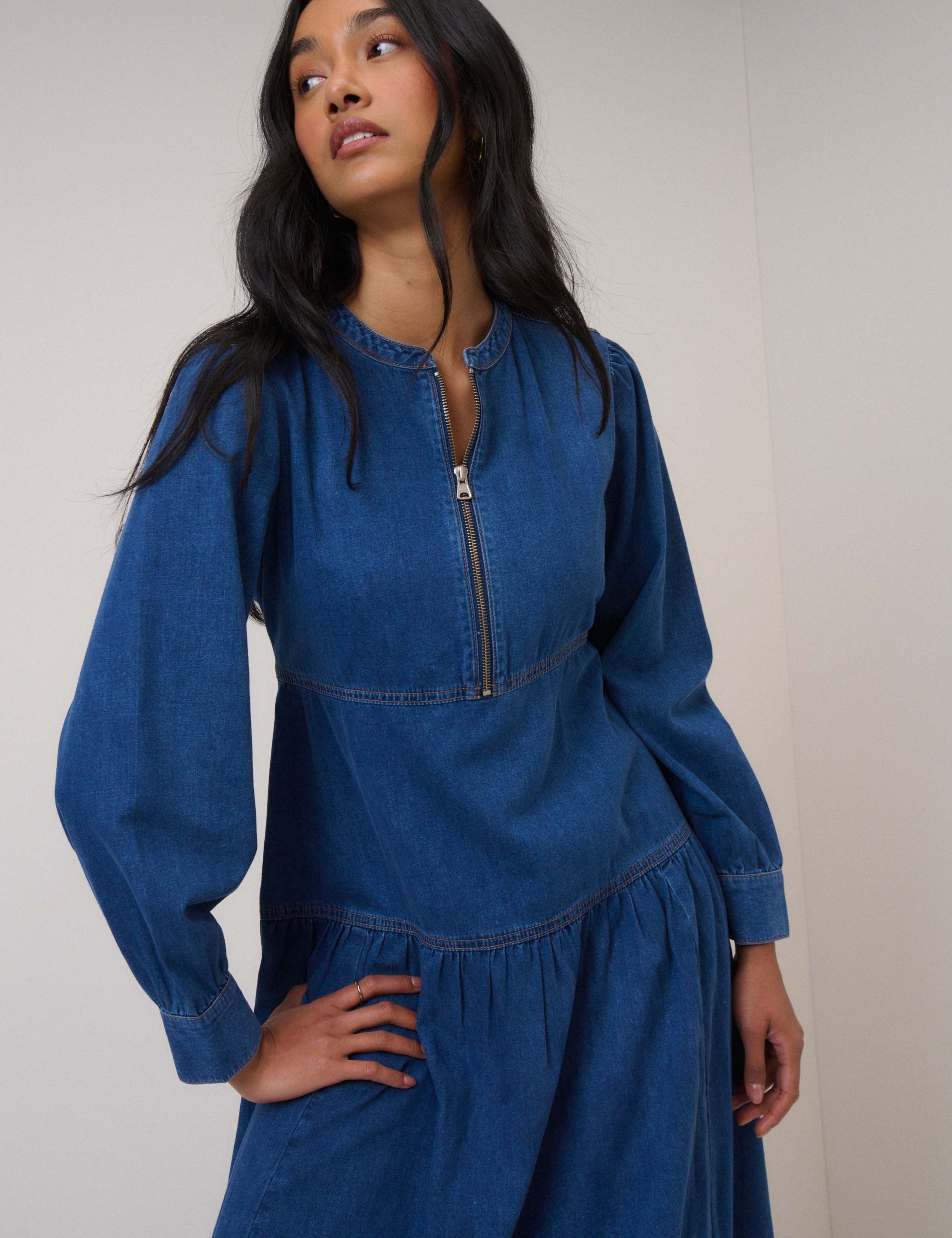 Pure Cotton Midaxi Smock Dress 5 of 5