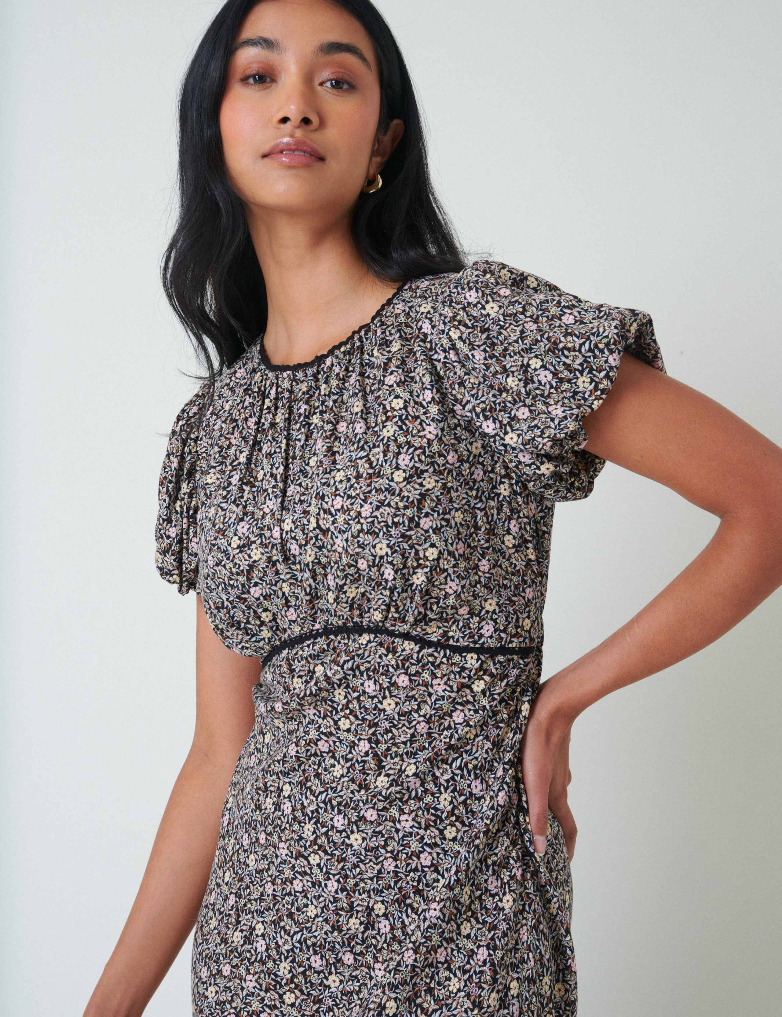 Floral Midi Skater Dress 2 of 5