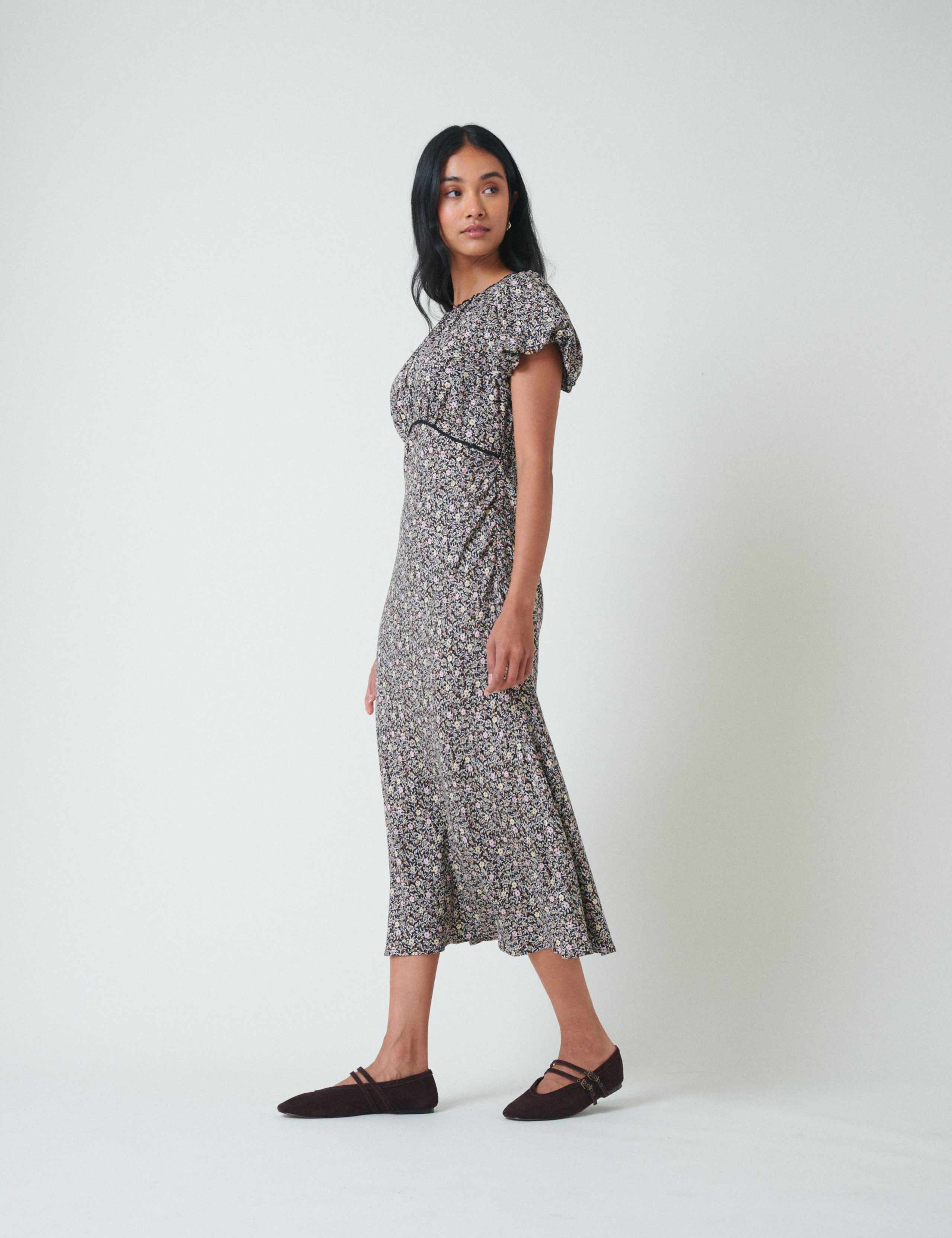 Floral Midi Skater Dress 4 of 5