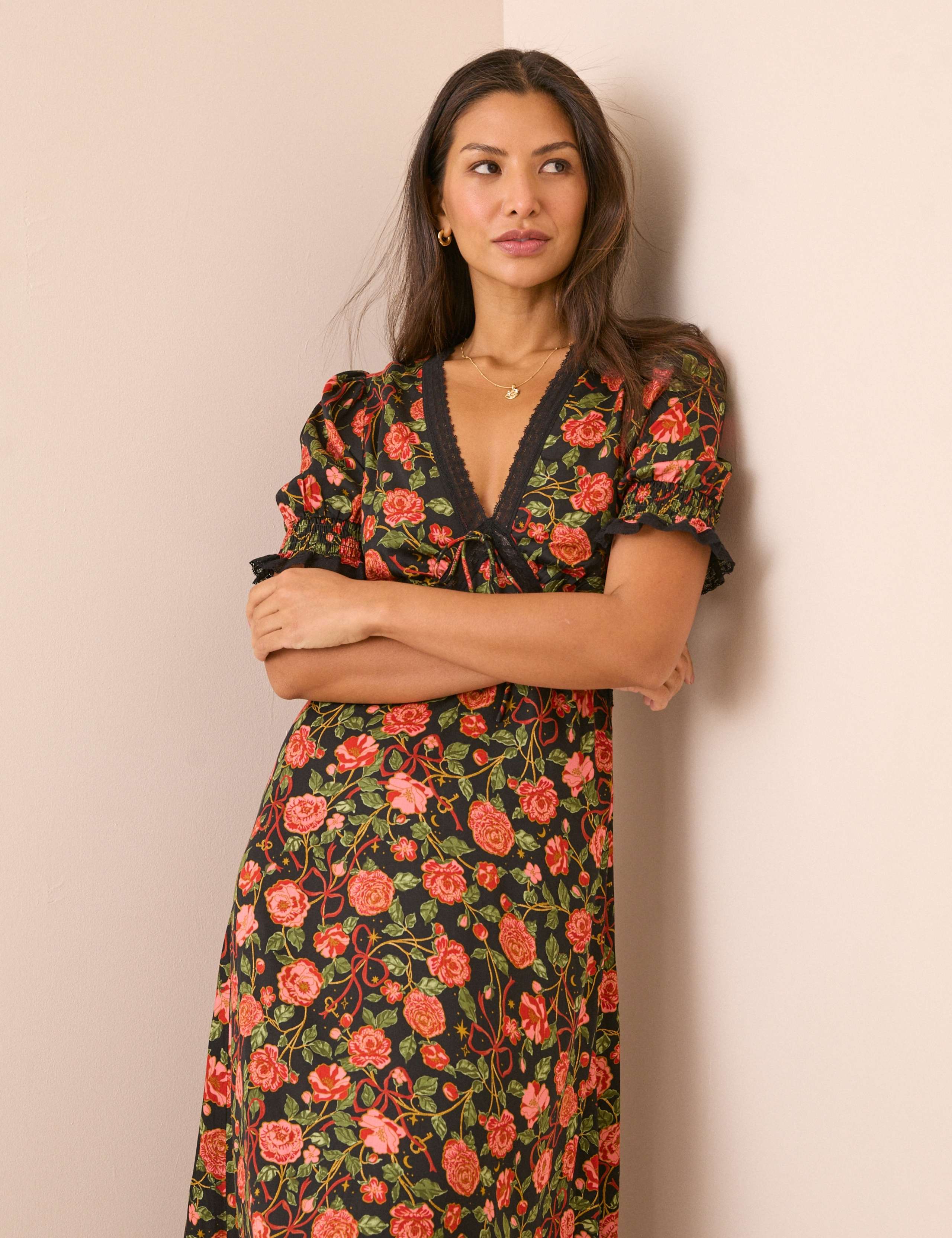 Floral Midi Dress 5 of 5