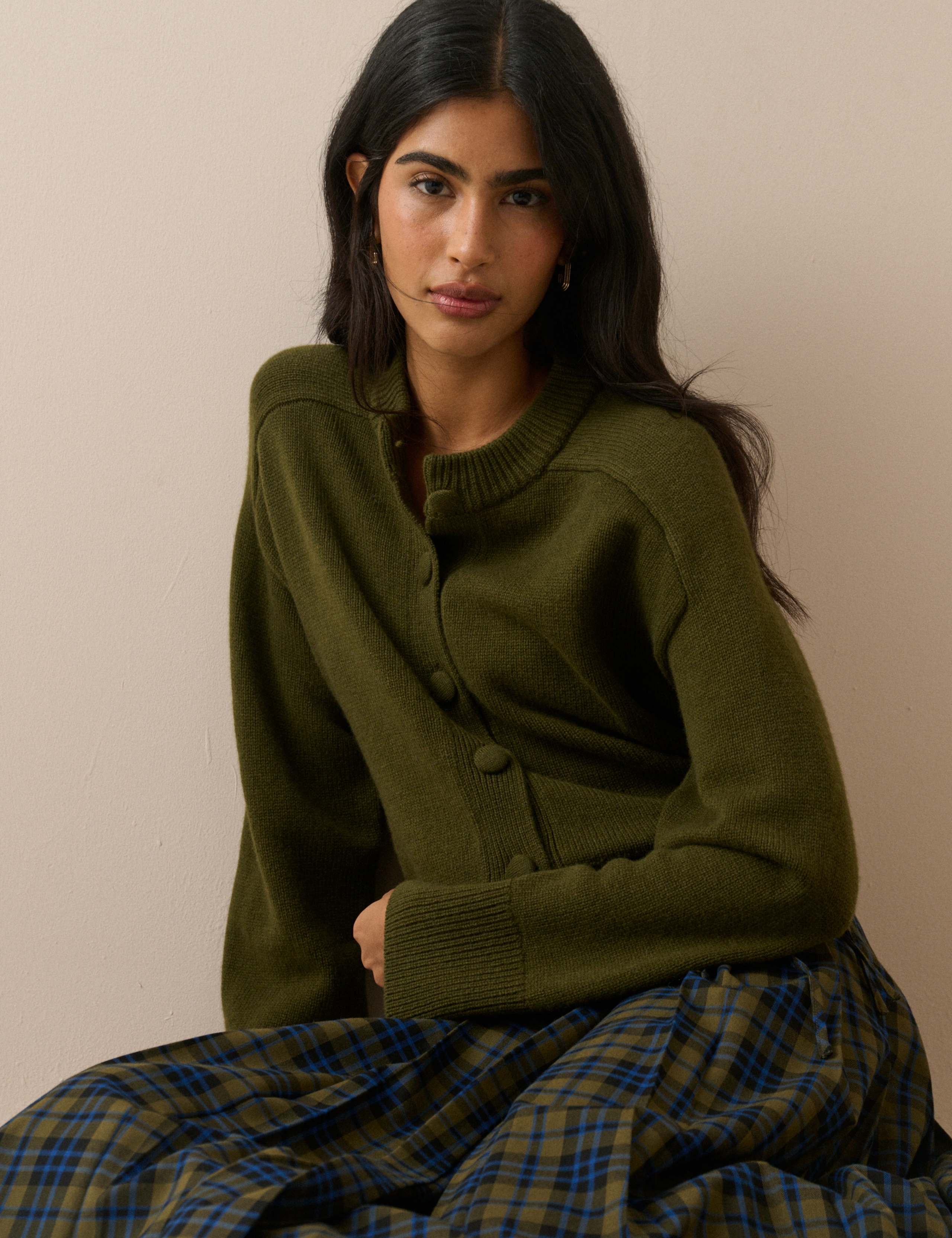 Pure Wool Button Front Relaxed Cardigan 4 of 5