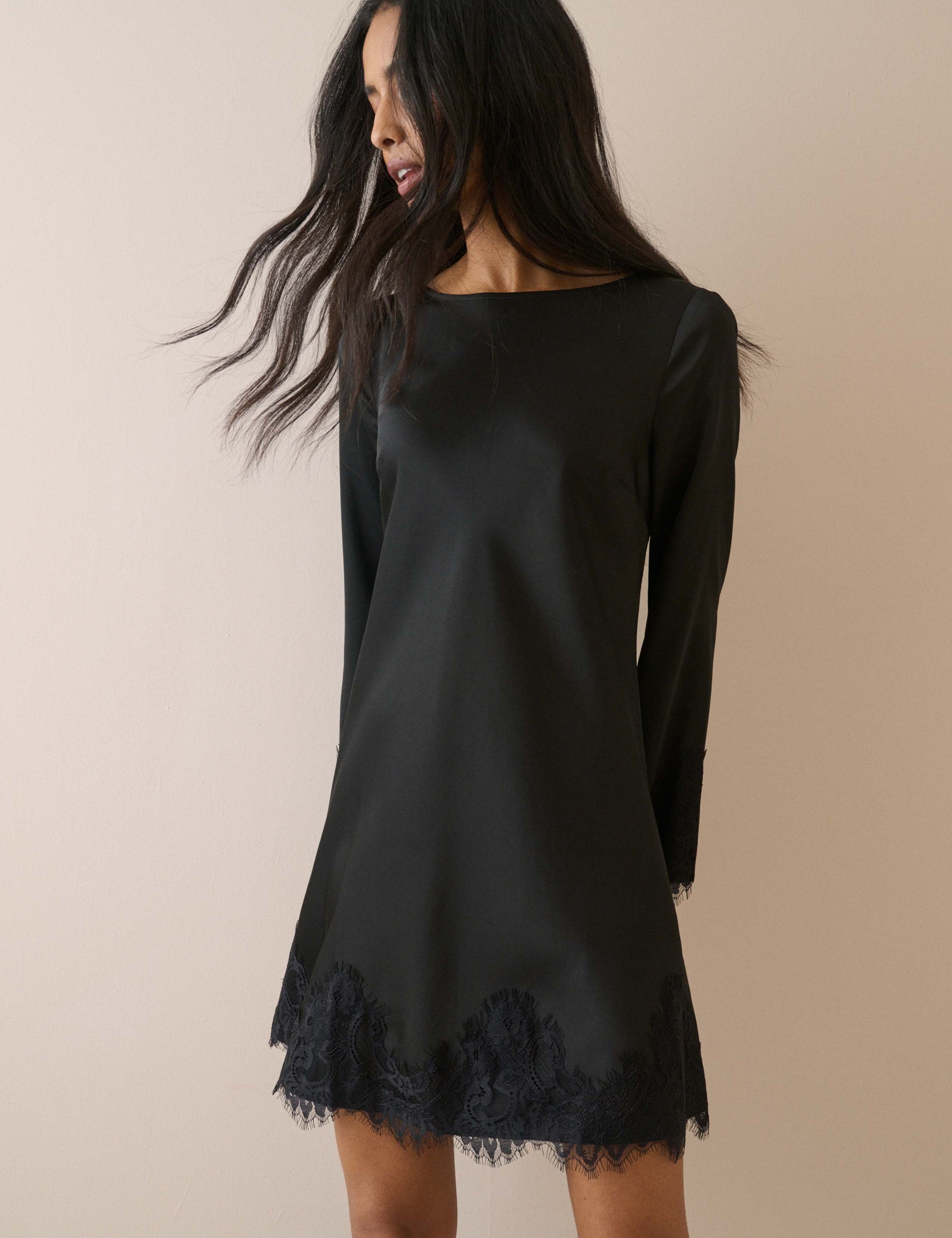 Lace Insert Mini Dress 1 of 5