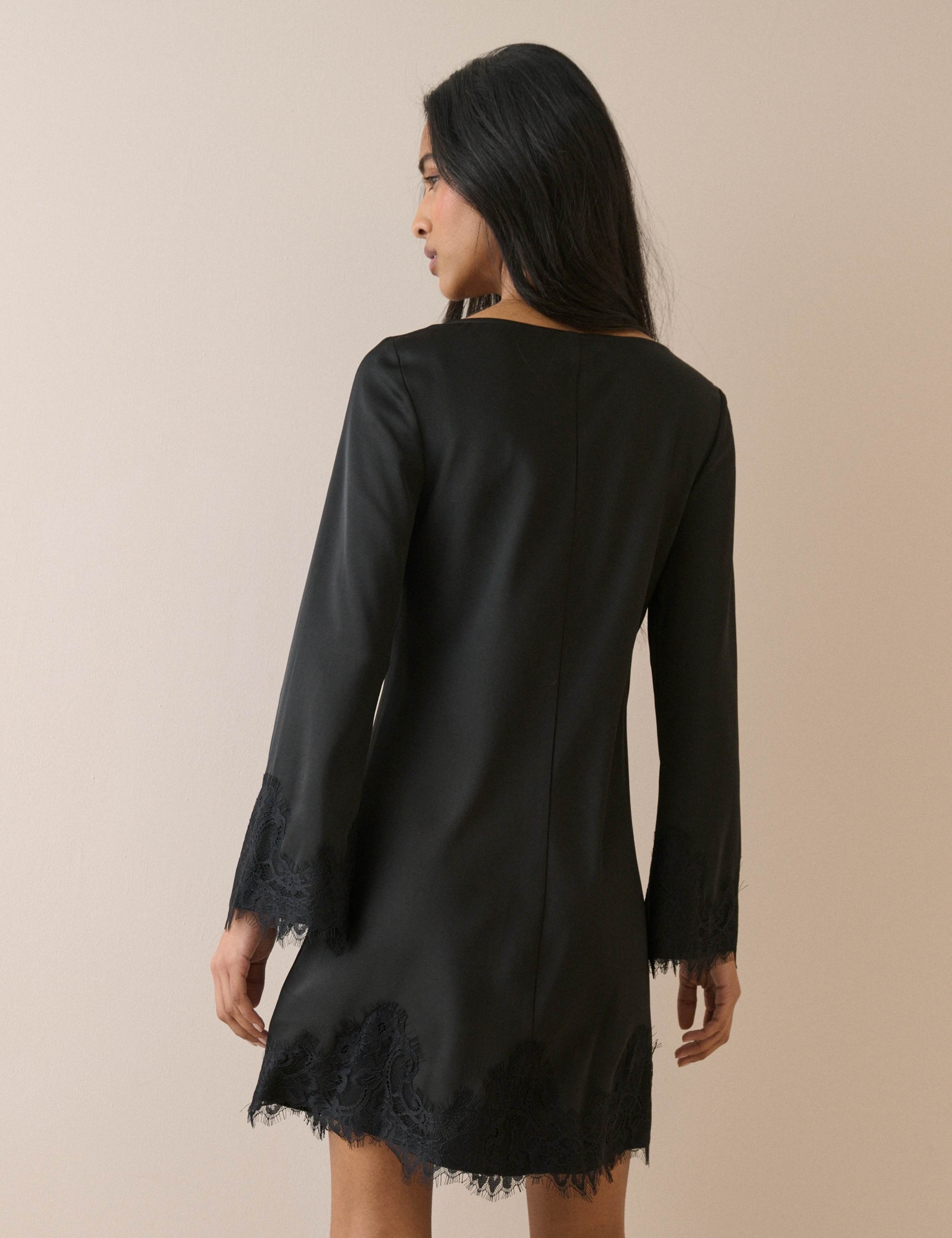 Lace Insert Mini Dress 2 of 5