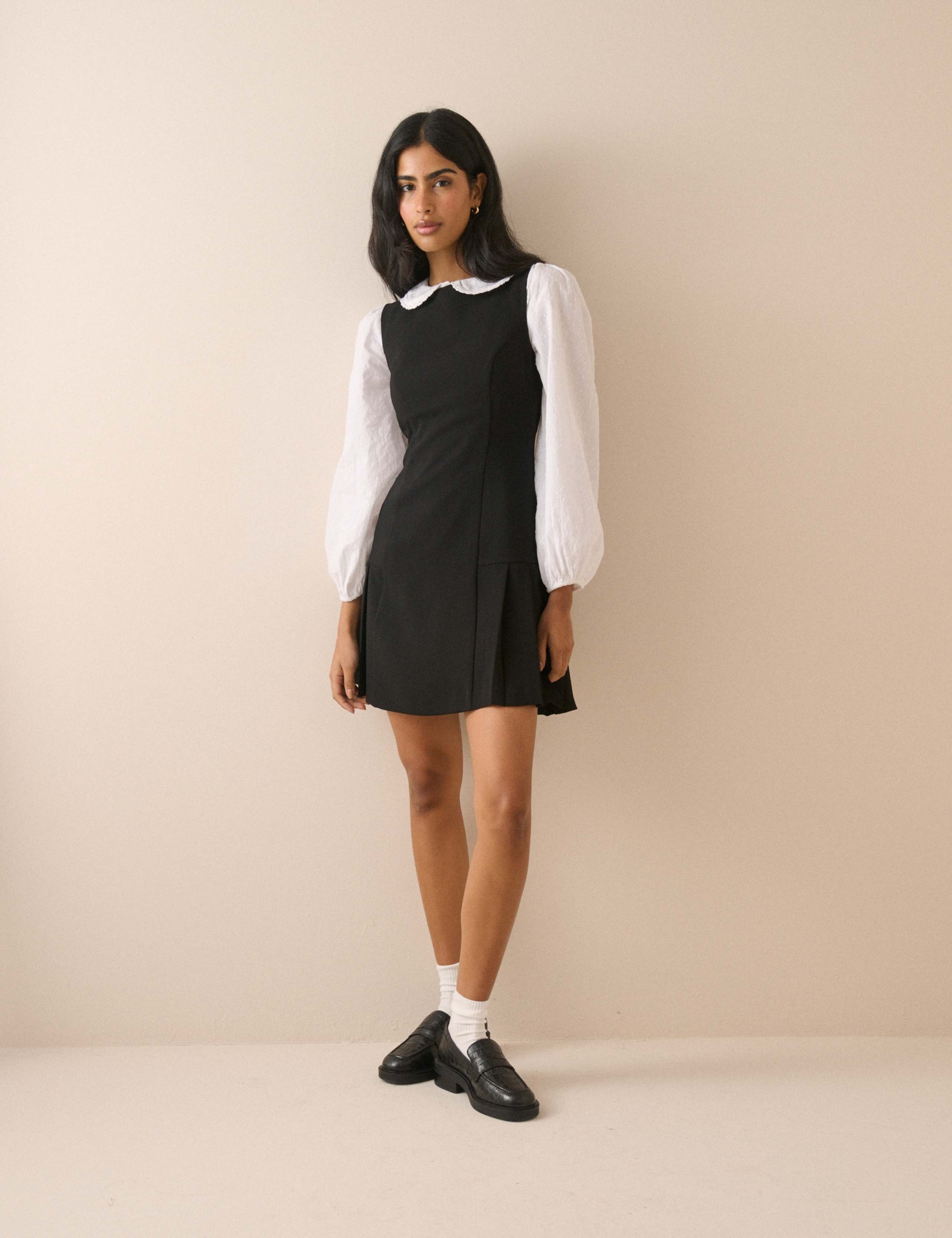 Pure Cotton Embroidered Peter Pan Collar Blouse 3 of 5