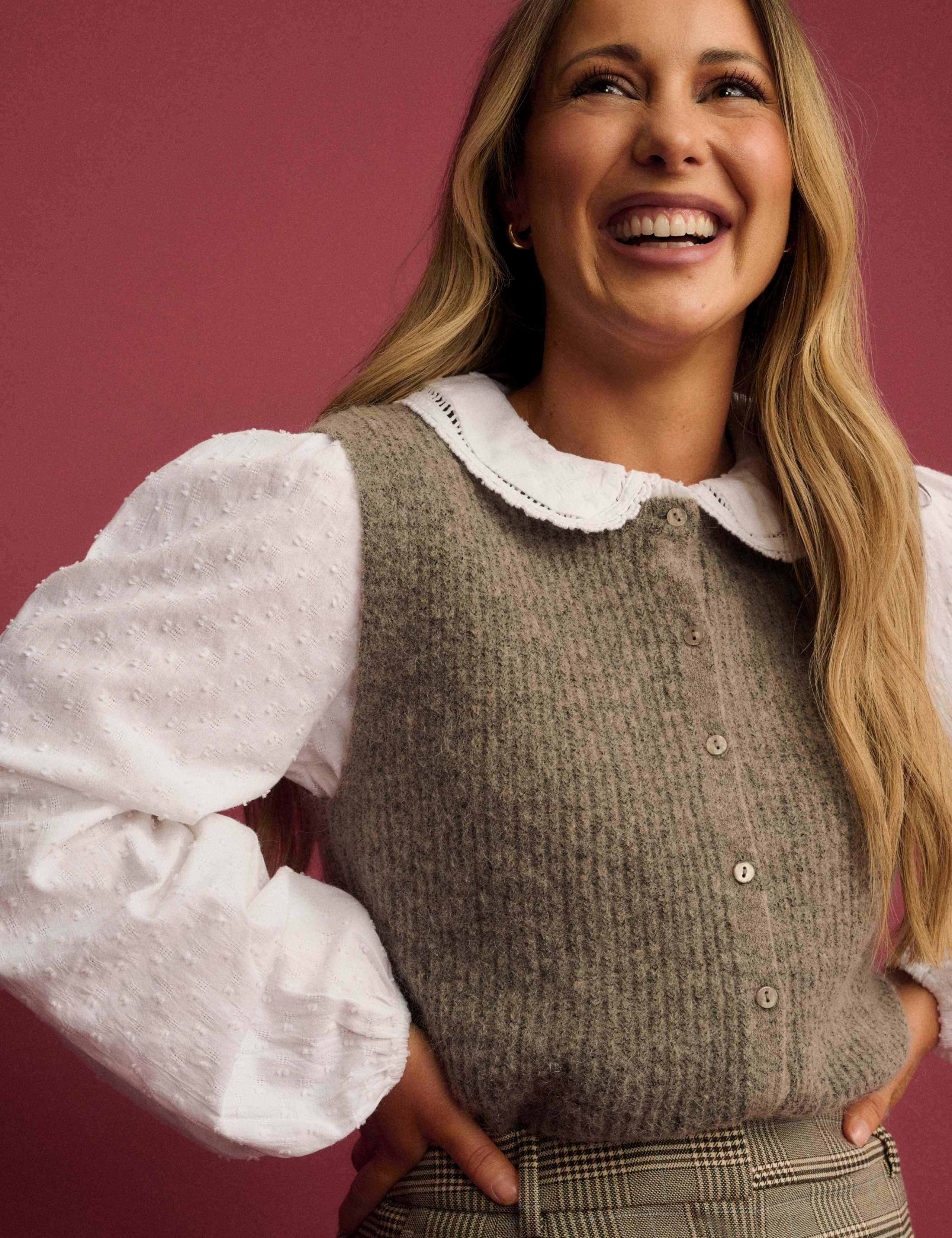 Thimbolina Pure Cotton Embroidered Peter Pan Collar Blouse 3 of 9
