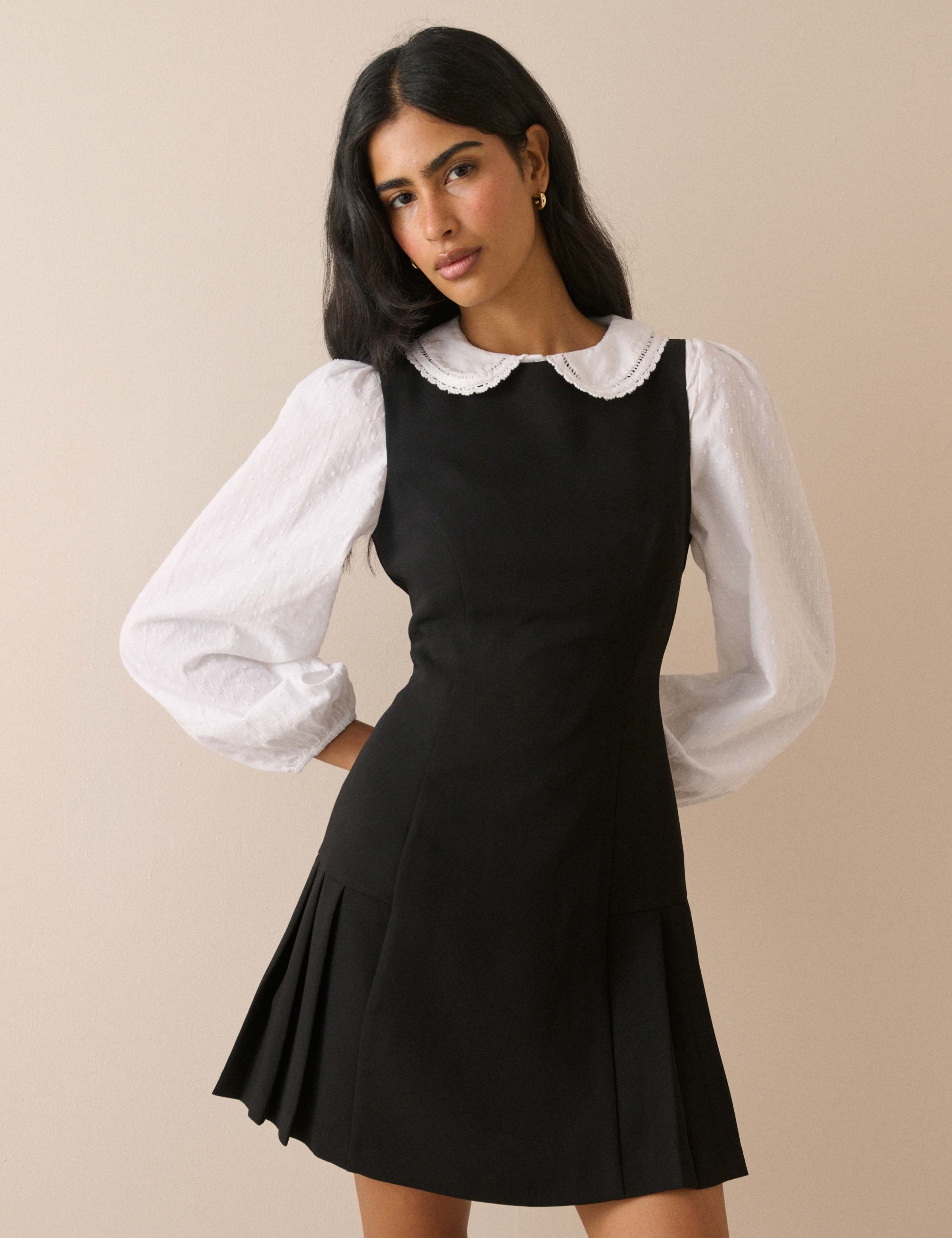 Pure Cotton Embroidered Peter Pan Collar Blouse 4 of 5