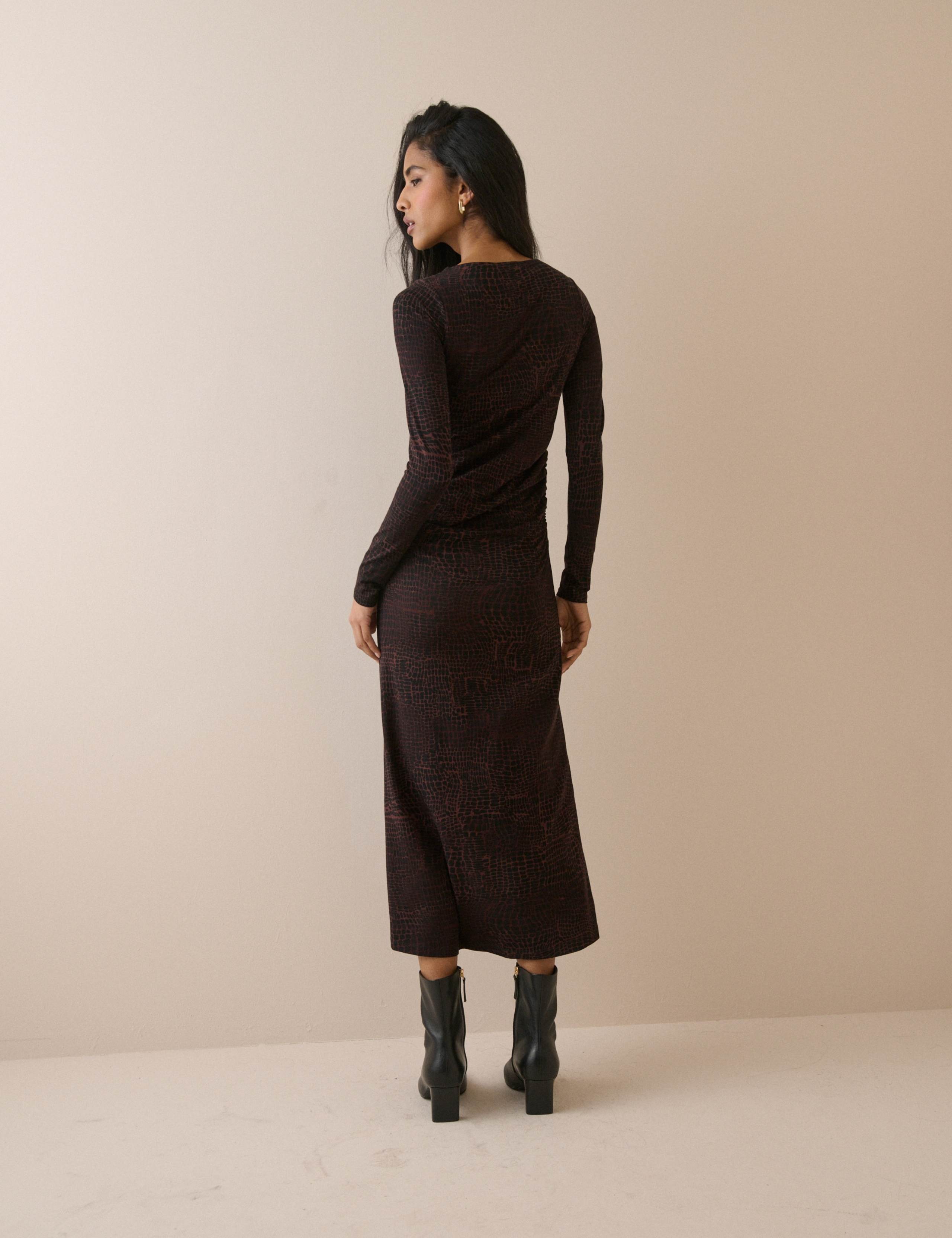 Animal Print Midi Bodycon Dress 2 of 5
