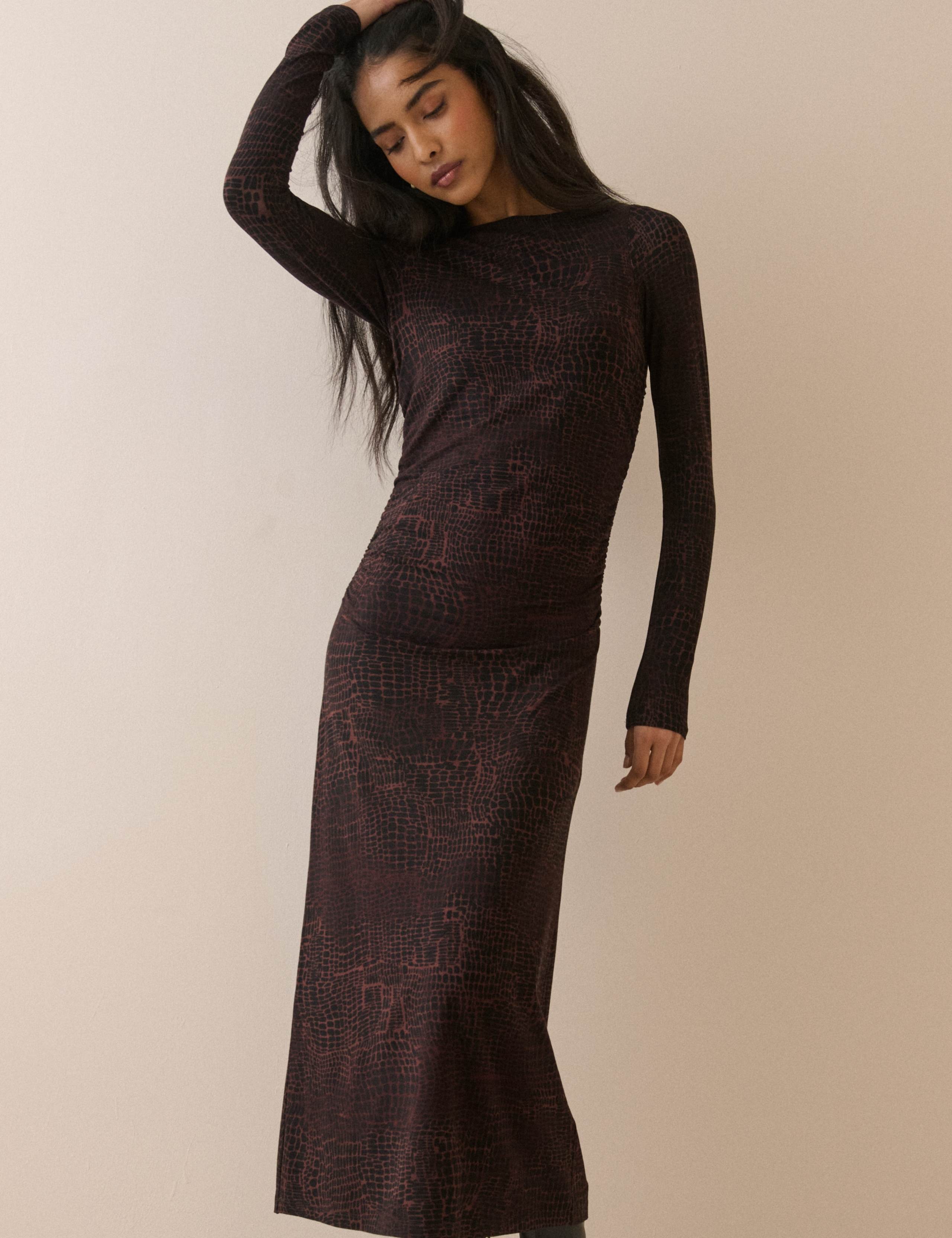 Animal Print Midi Bodycon Dress 4 of 5