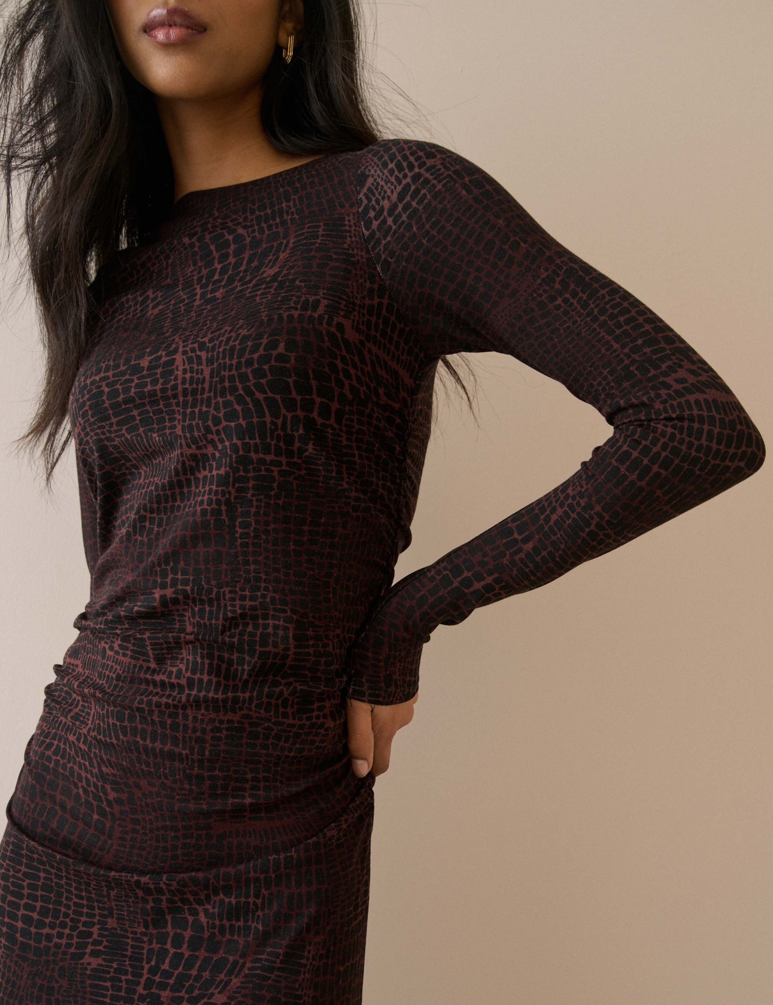 Animal Print Midi Bodycon Dress 5 of 5
