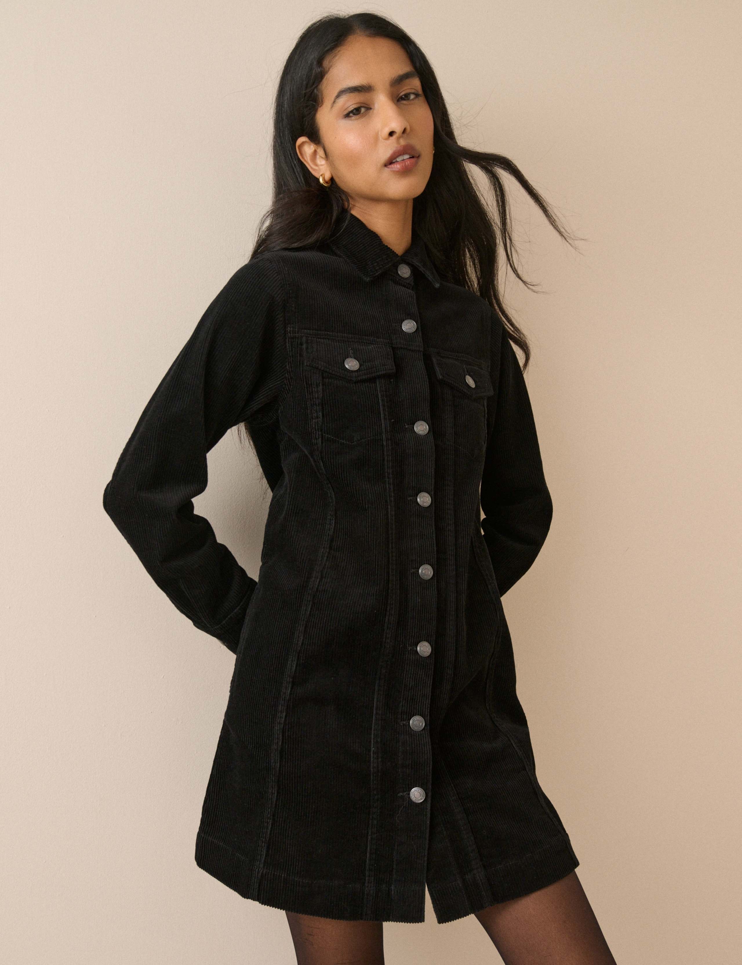 Cord Mini Shirt Dress 4 of 5