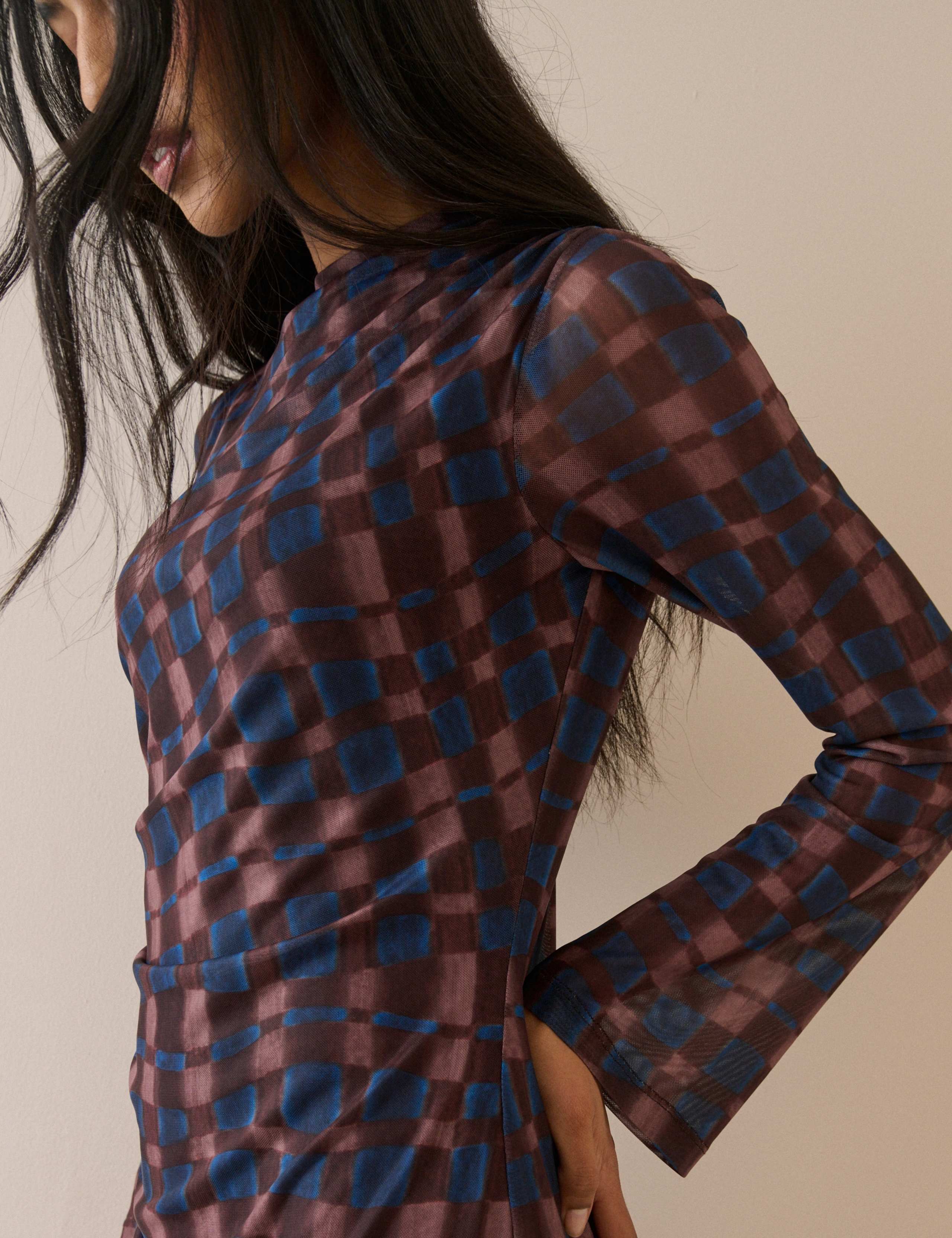 Checked Mini Skater Dress 5 of 5