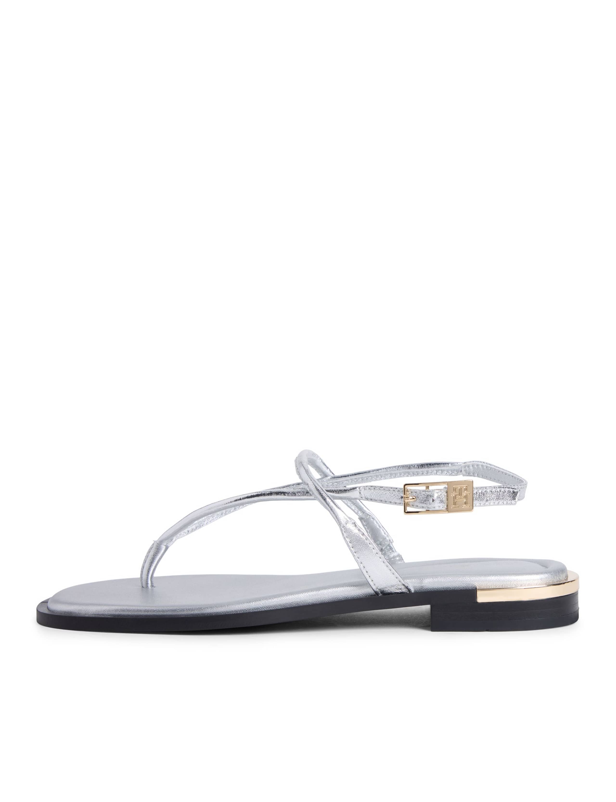 Metallic Ankle Strap Block Heel Sandals 4 of 6