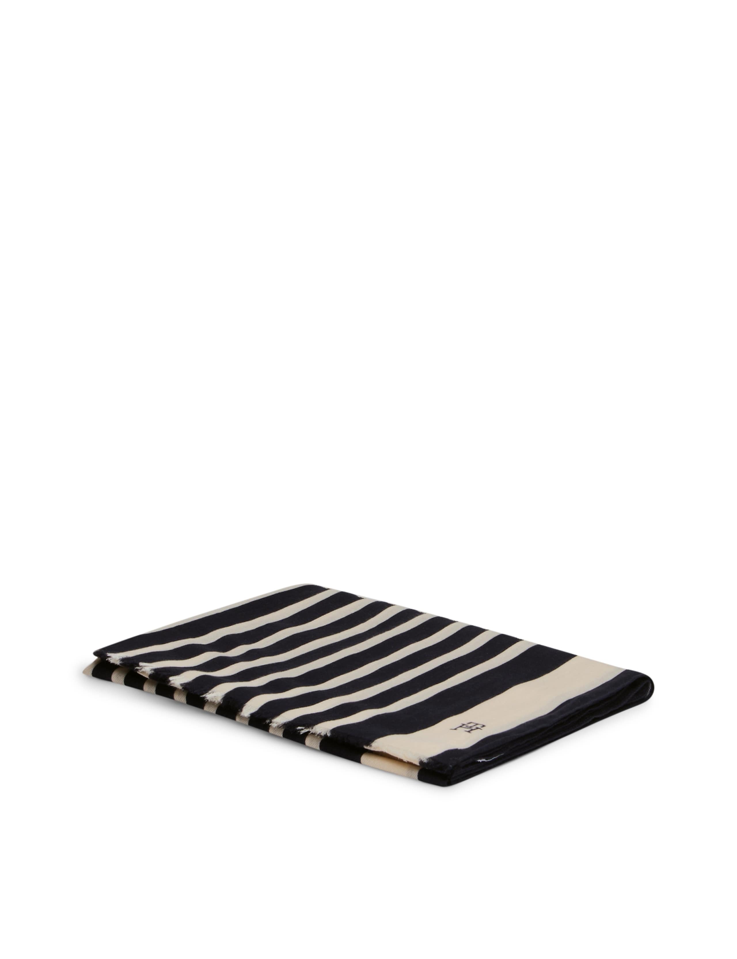 Elevated Chic Cotton Rich Striped Scarf 4 of 4