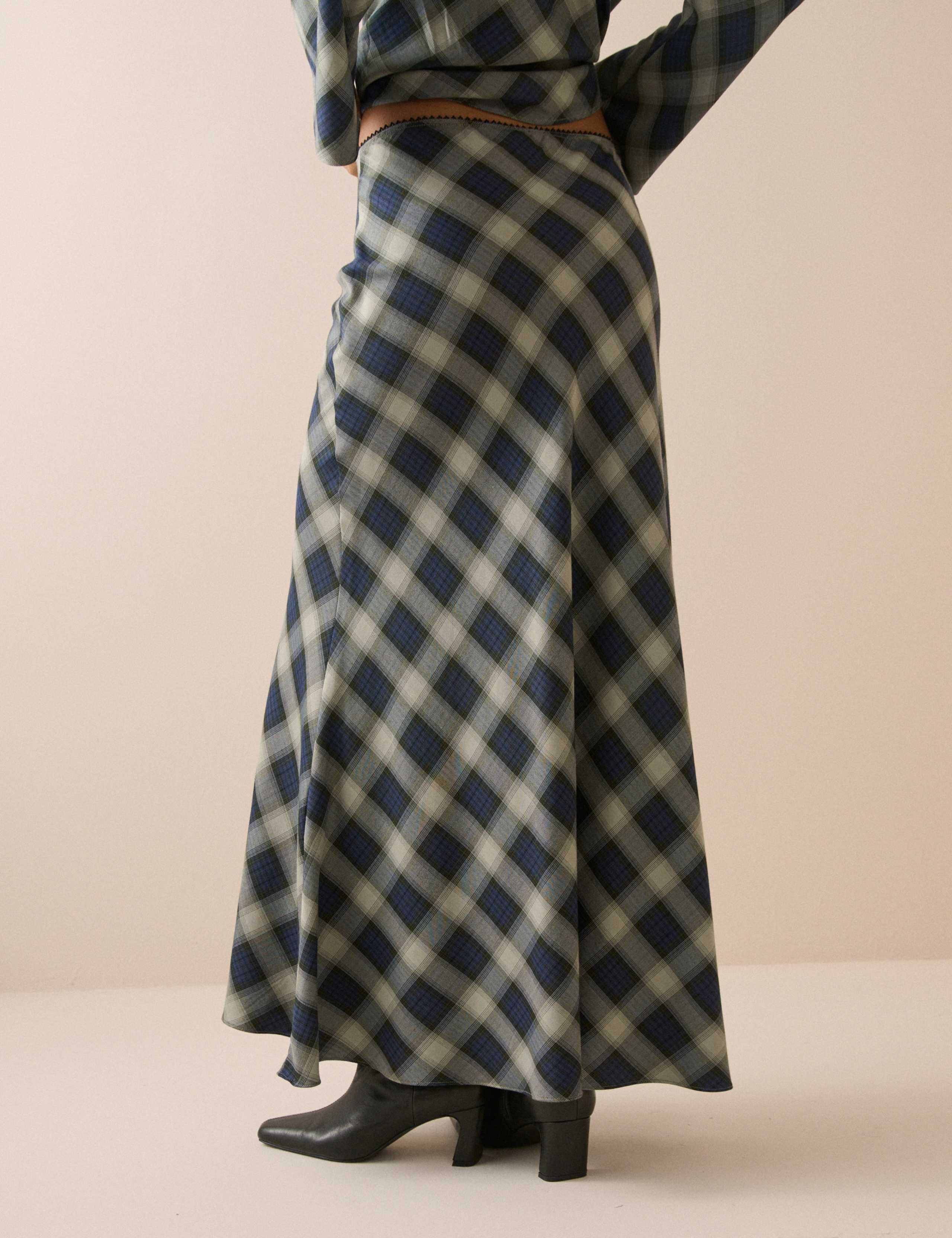 Checked Midaxi Slip Skirt 2 of 6