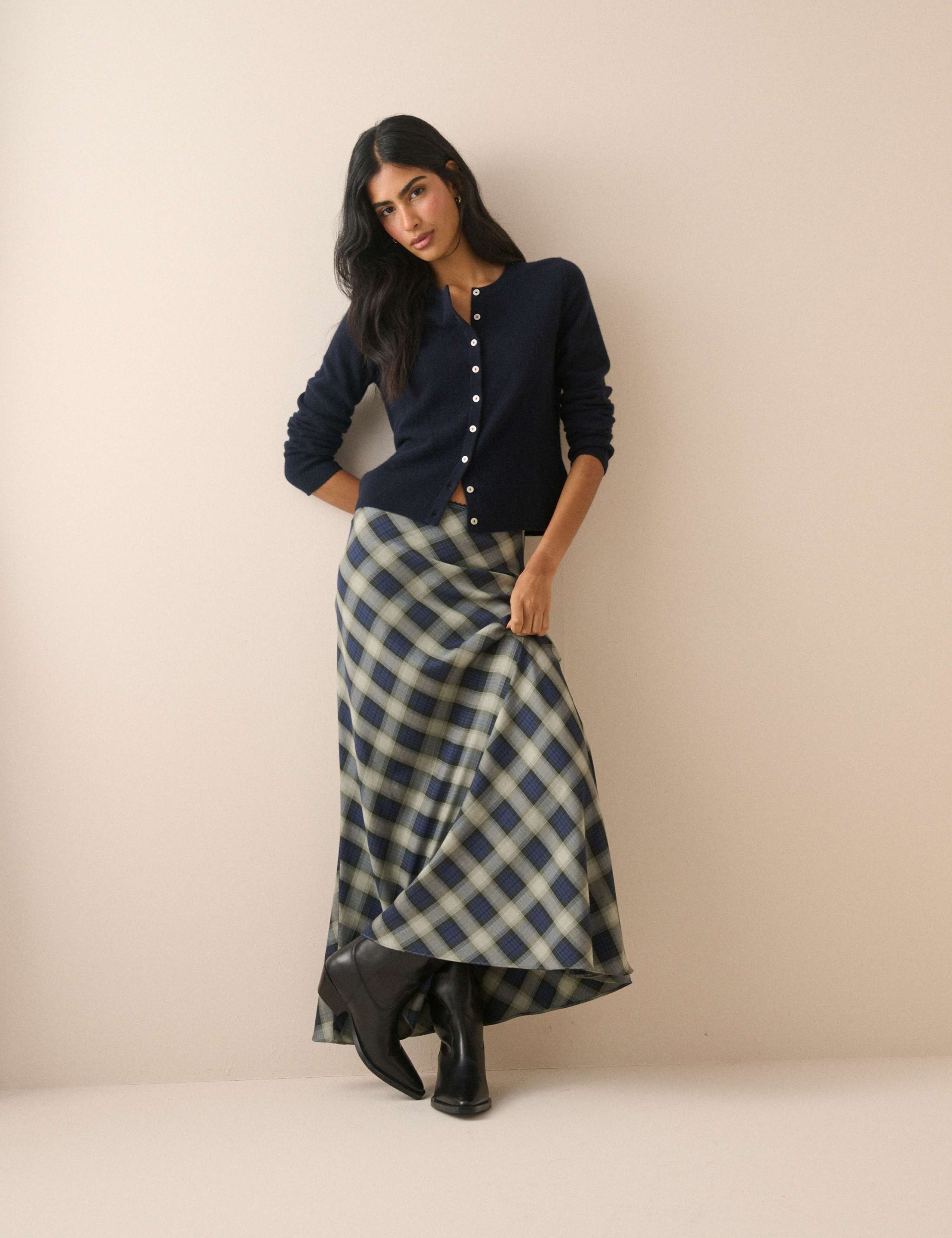 Checked Midaxi Slip Skirt 4 of 6