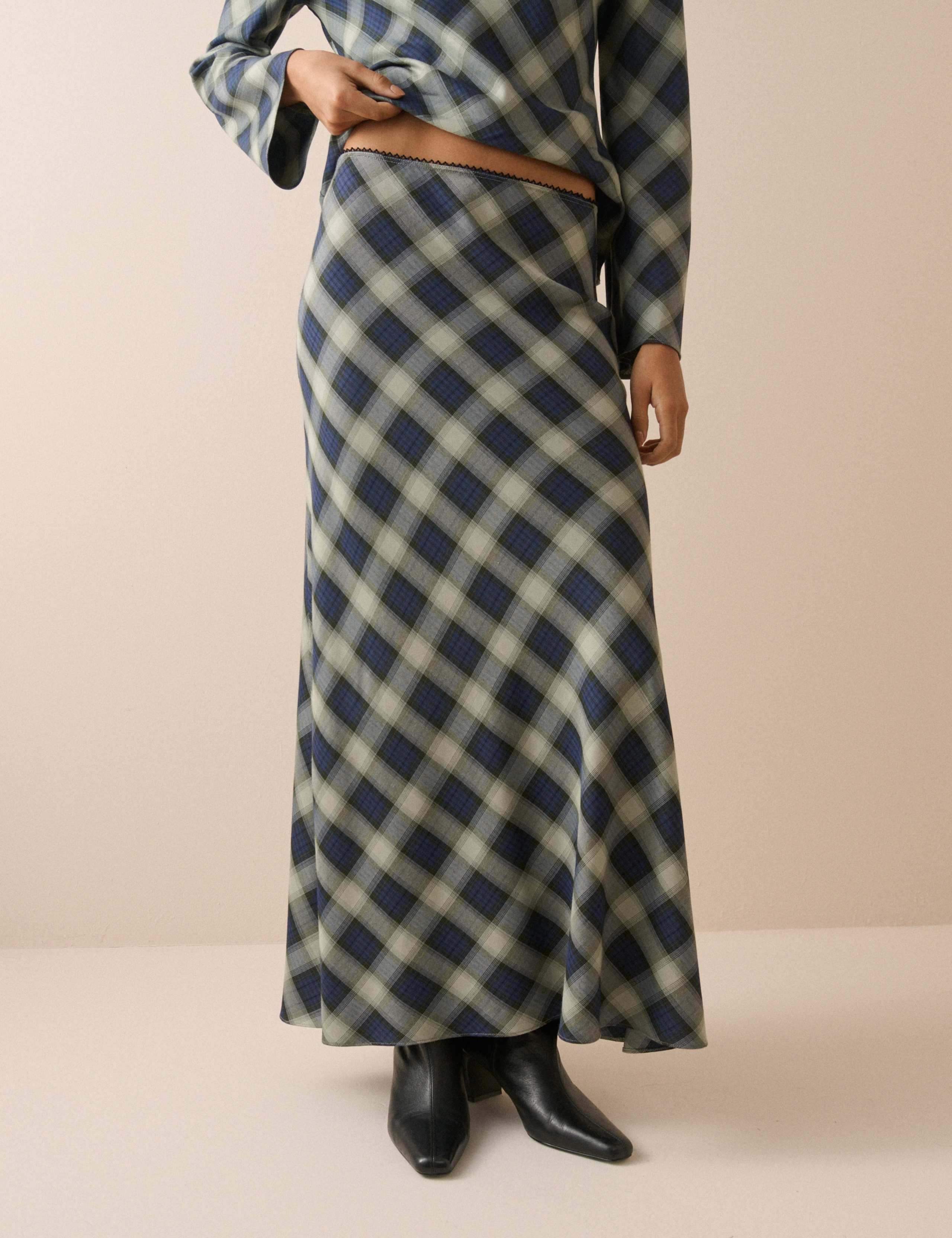 Checked Midaxi Slip Skirt 6 of 6