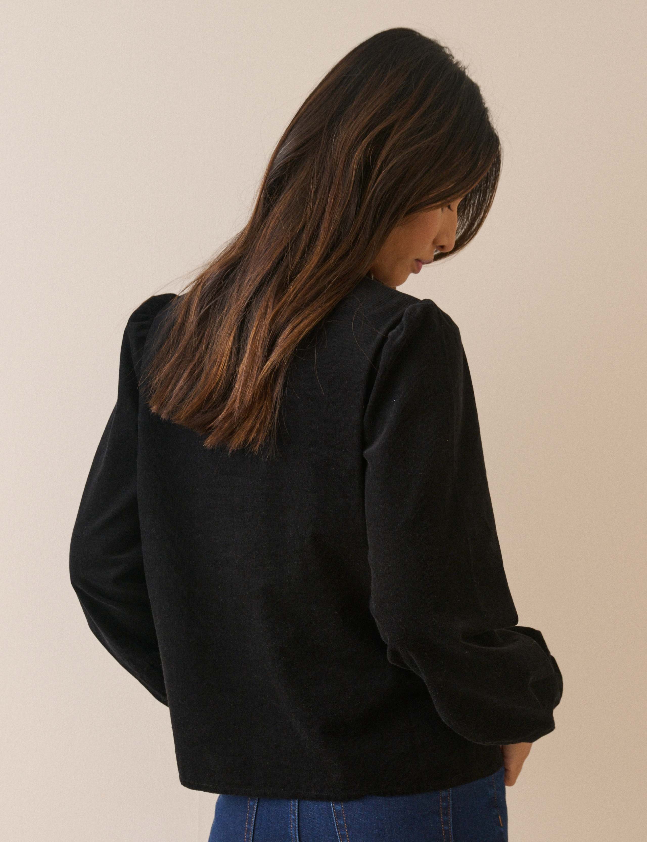 Cord Collared V-Neck Blouse 2 of 5