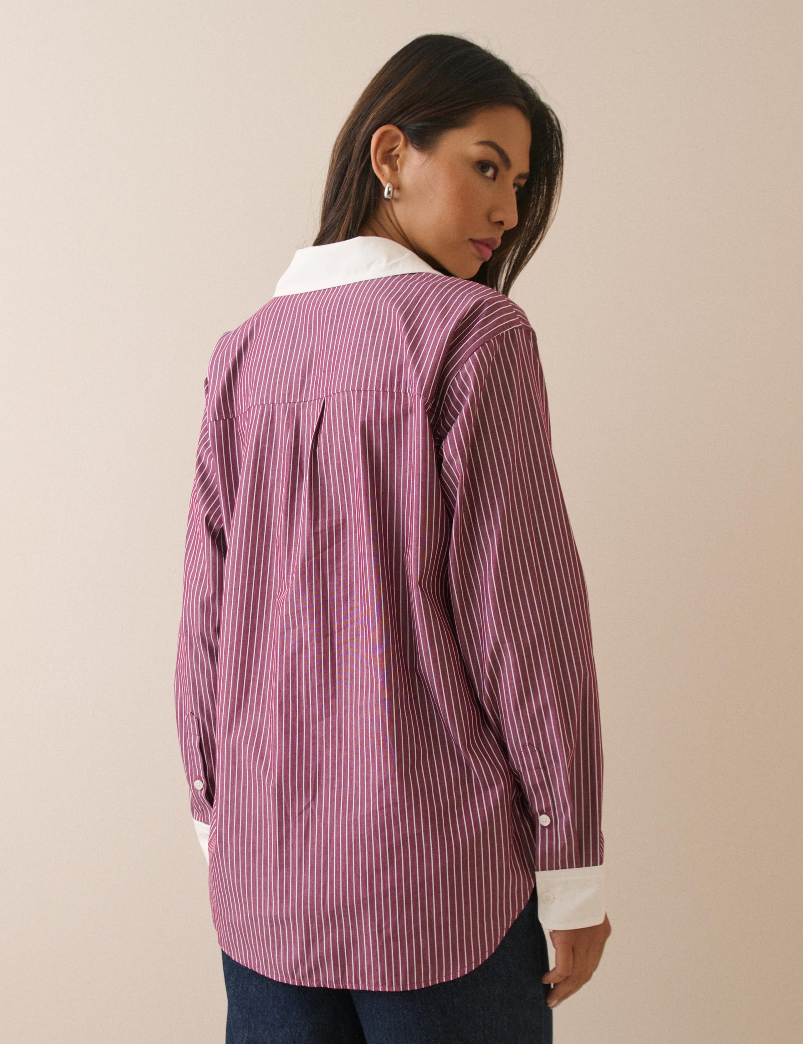 Pure Cotton Striped Collared Shirt 2 of 5