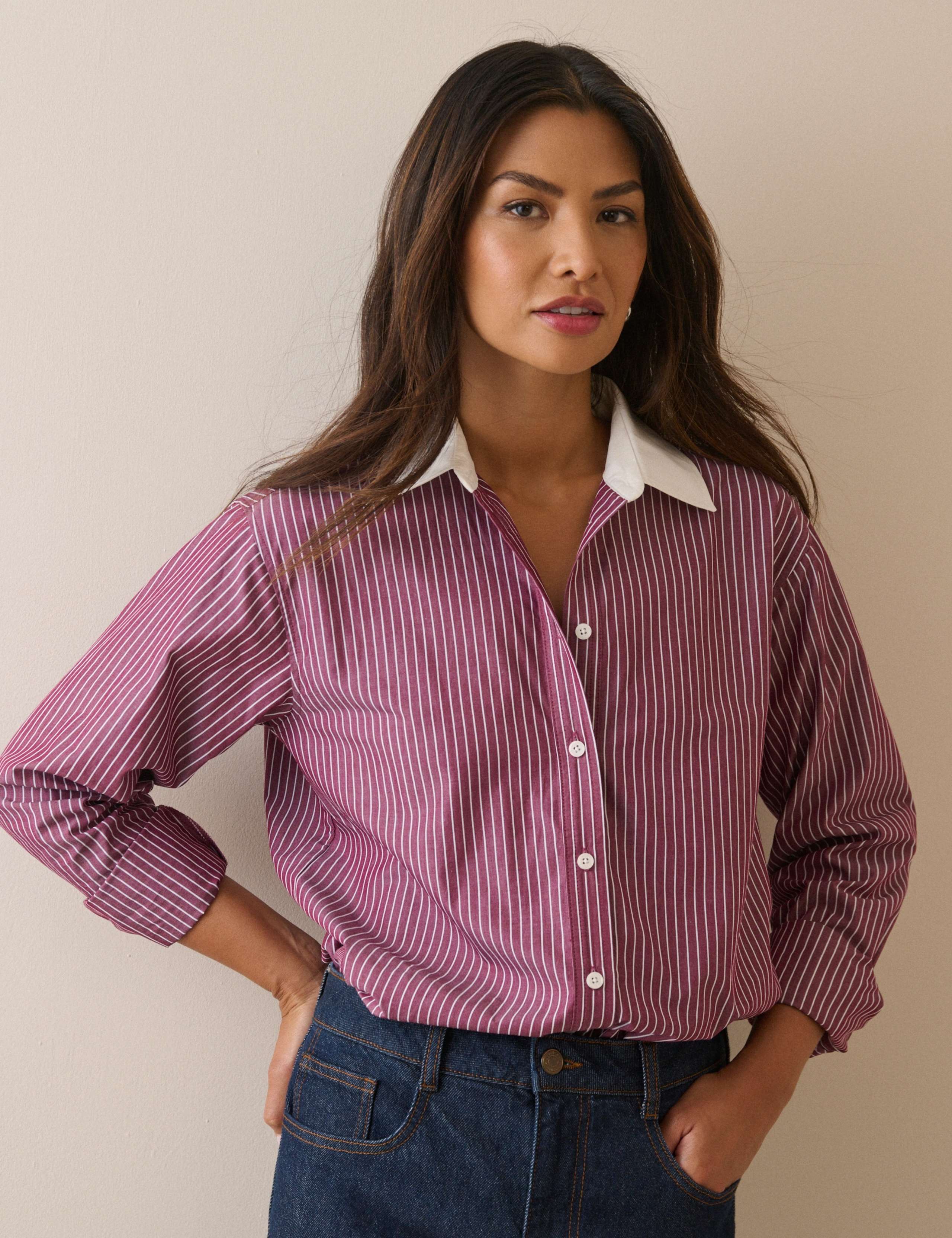 Pure Cotton Striped Collared Shirt 4 of 5