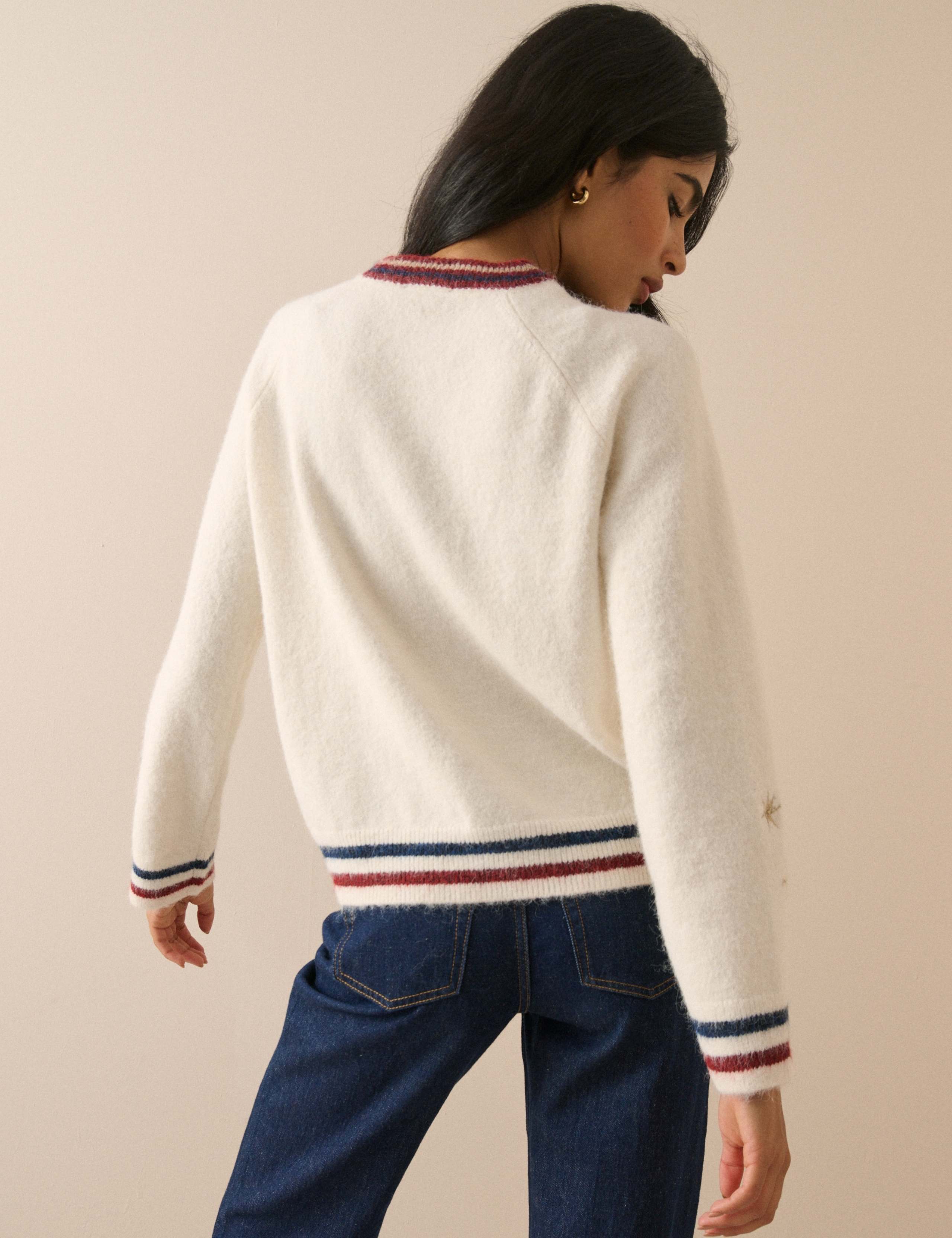 Intarsia & Embroidery Sun Motif Jumper with Wool 2 of 5