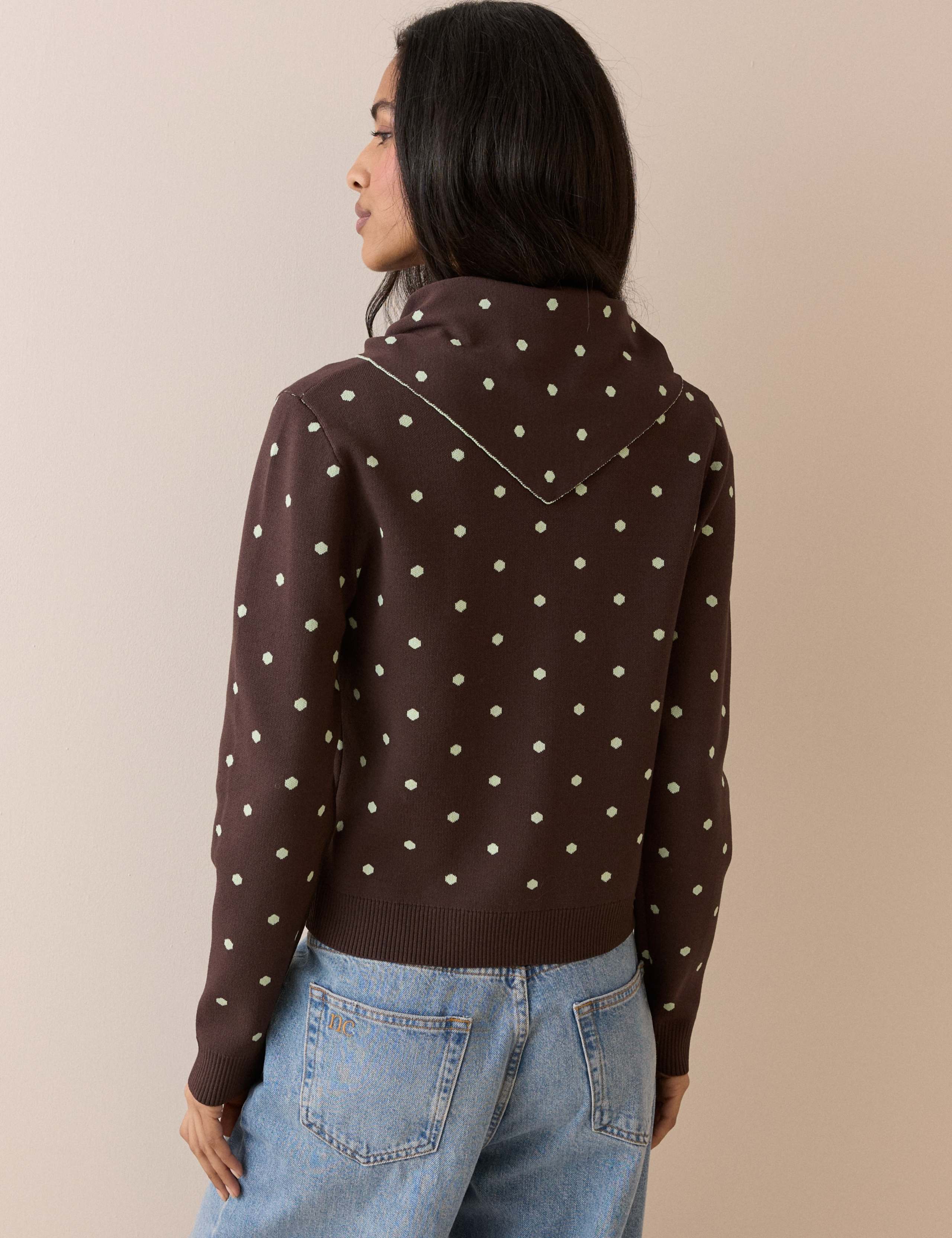Jacquard Polka Dot Cardigan 2 of 5