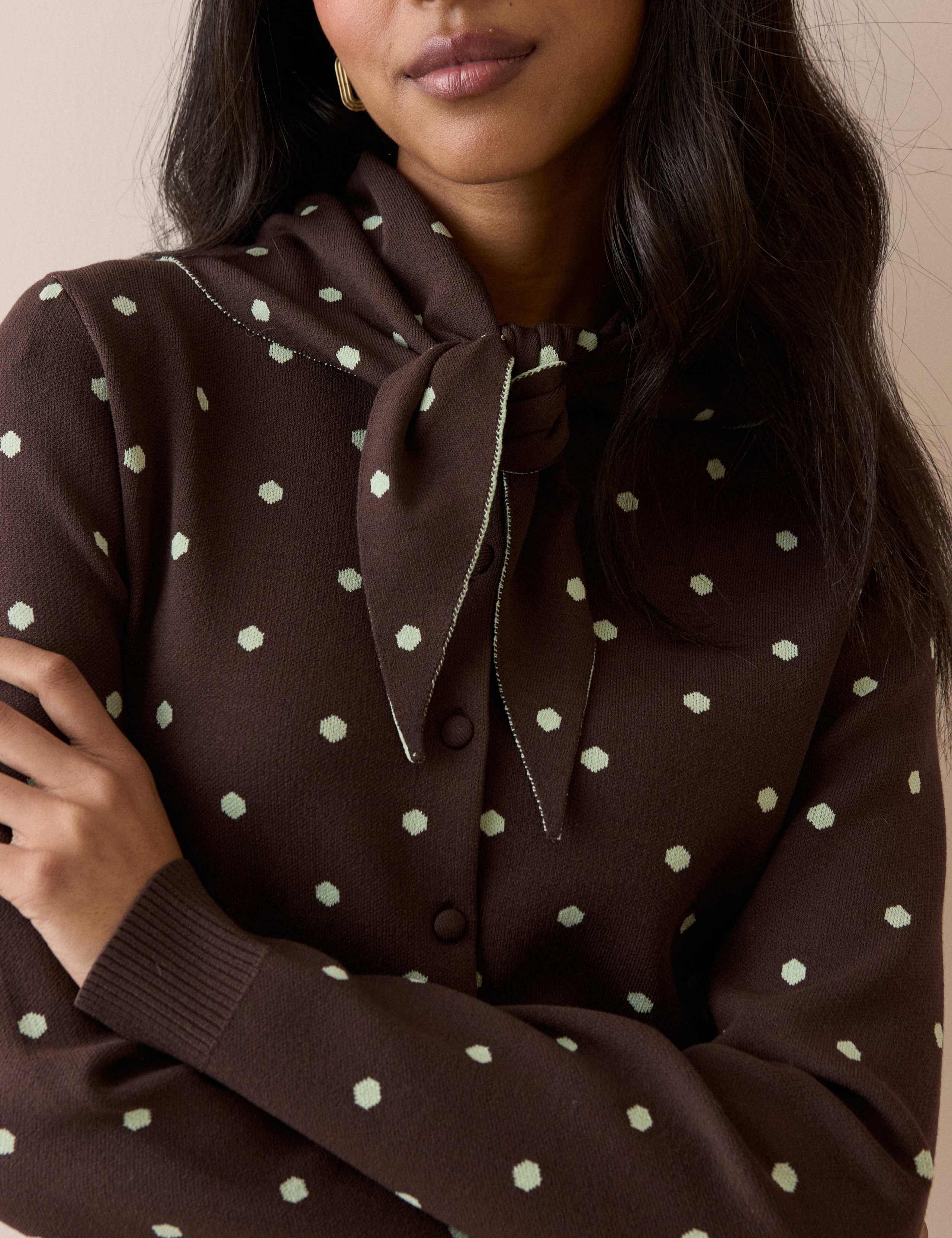 Jacquard Polka Dot Cardigan 5 of 5