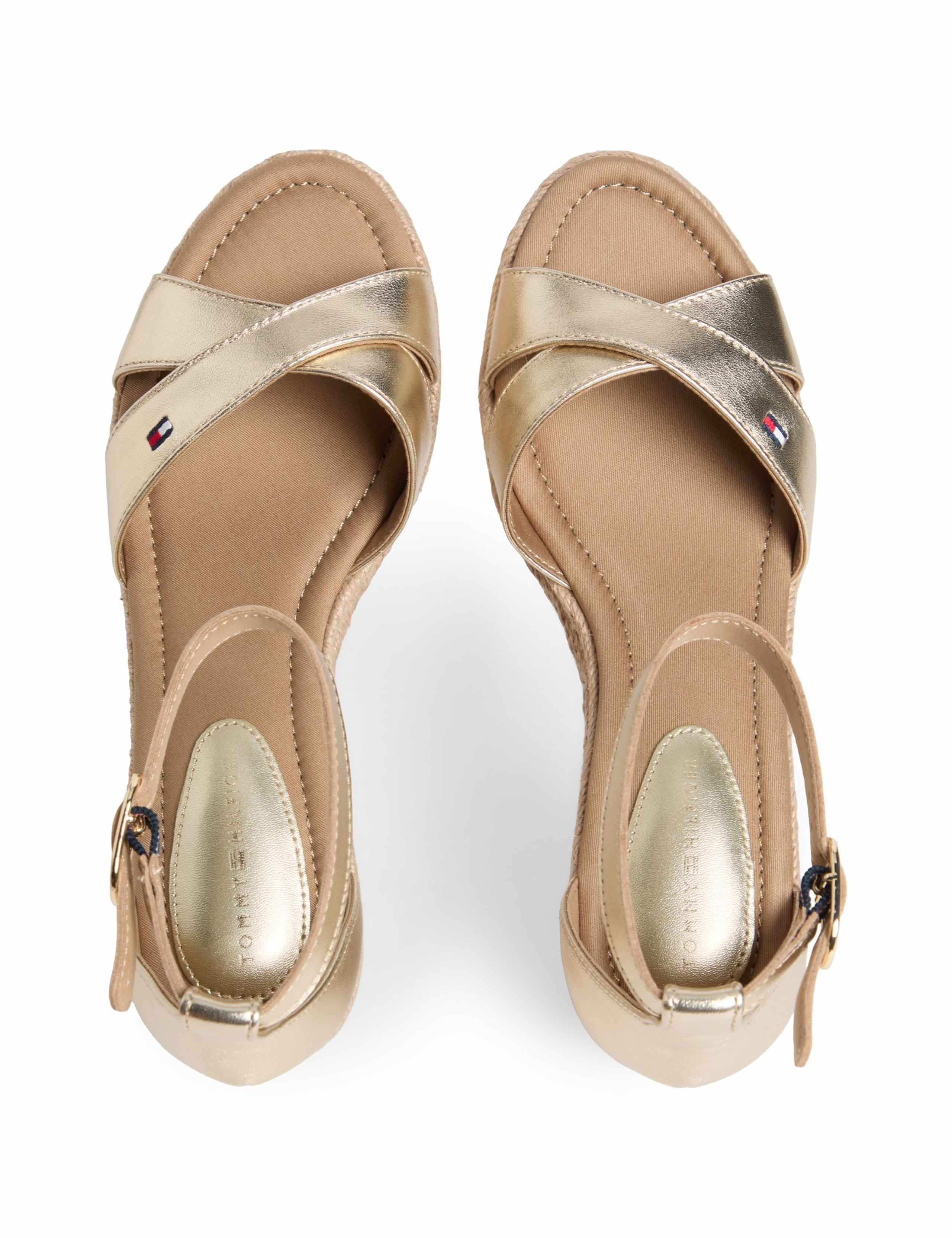 Metallic Buckle Wedge Espadrilles 2 of 6