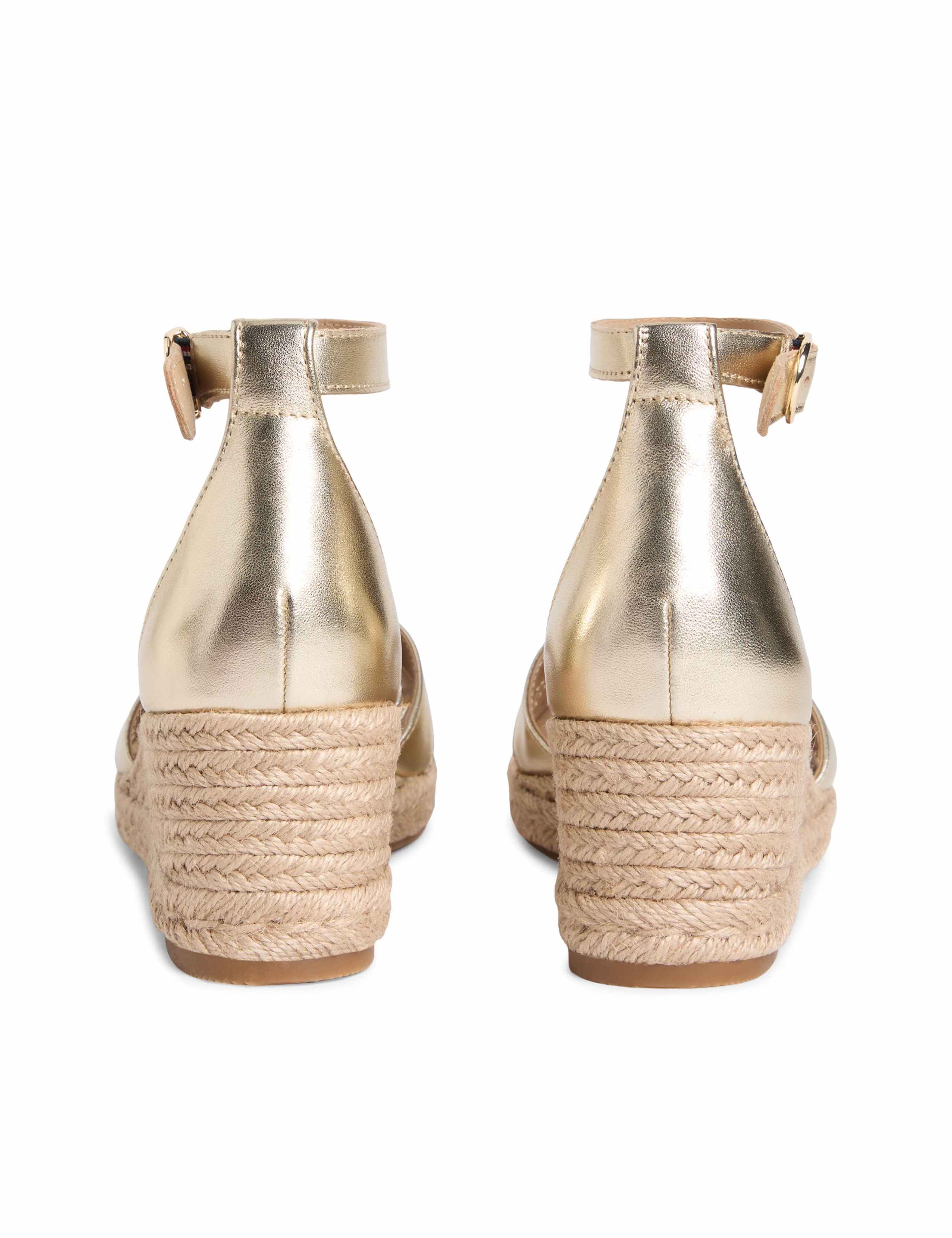 Metallic Buckle Wedge Espadrilles 5 of 6