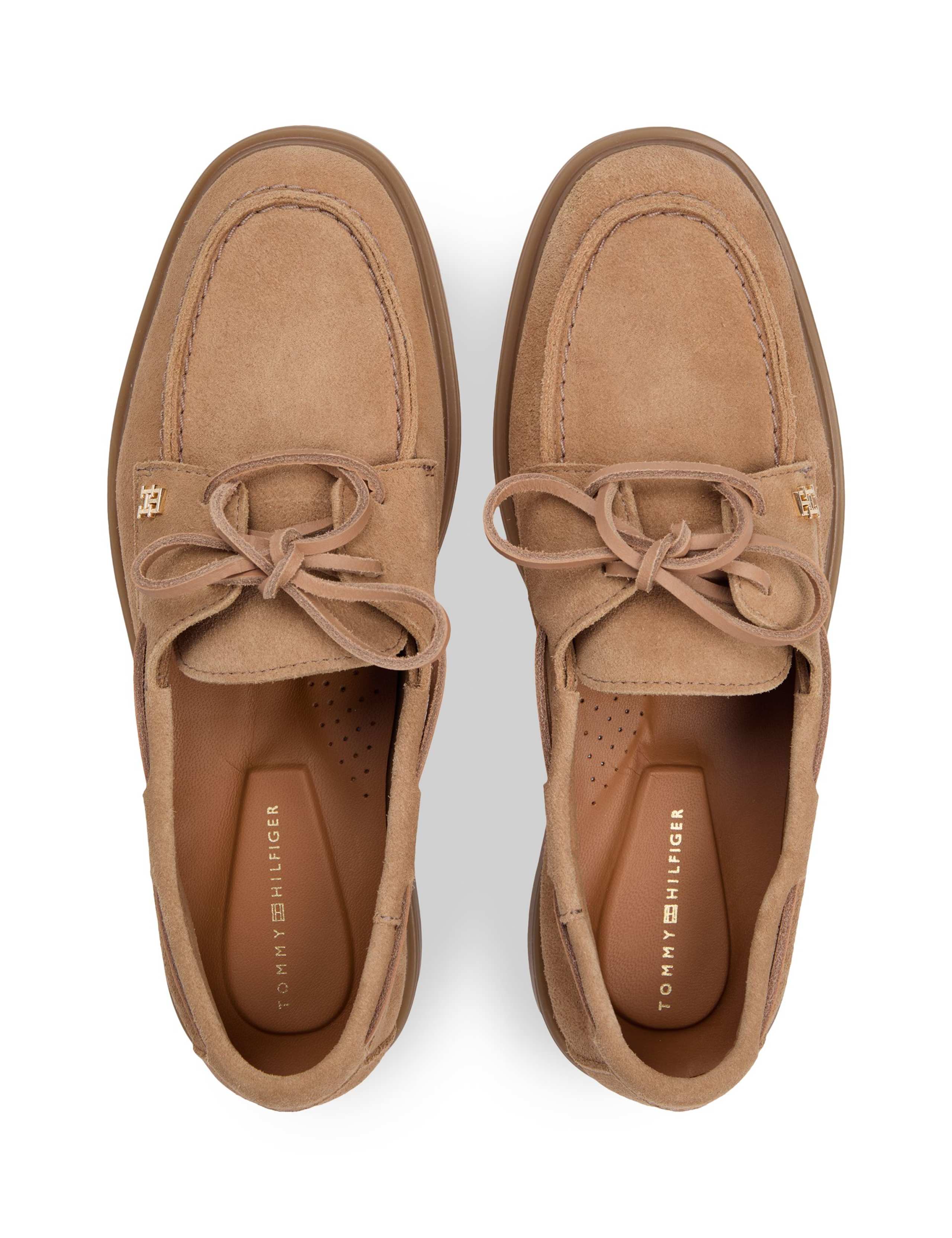 Leather Block Heel Boat Shoes 2 of 6