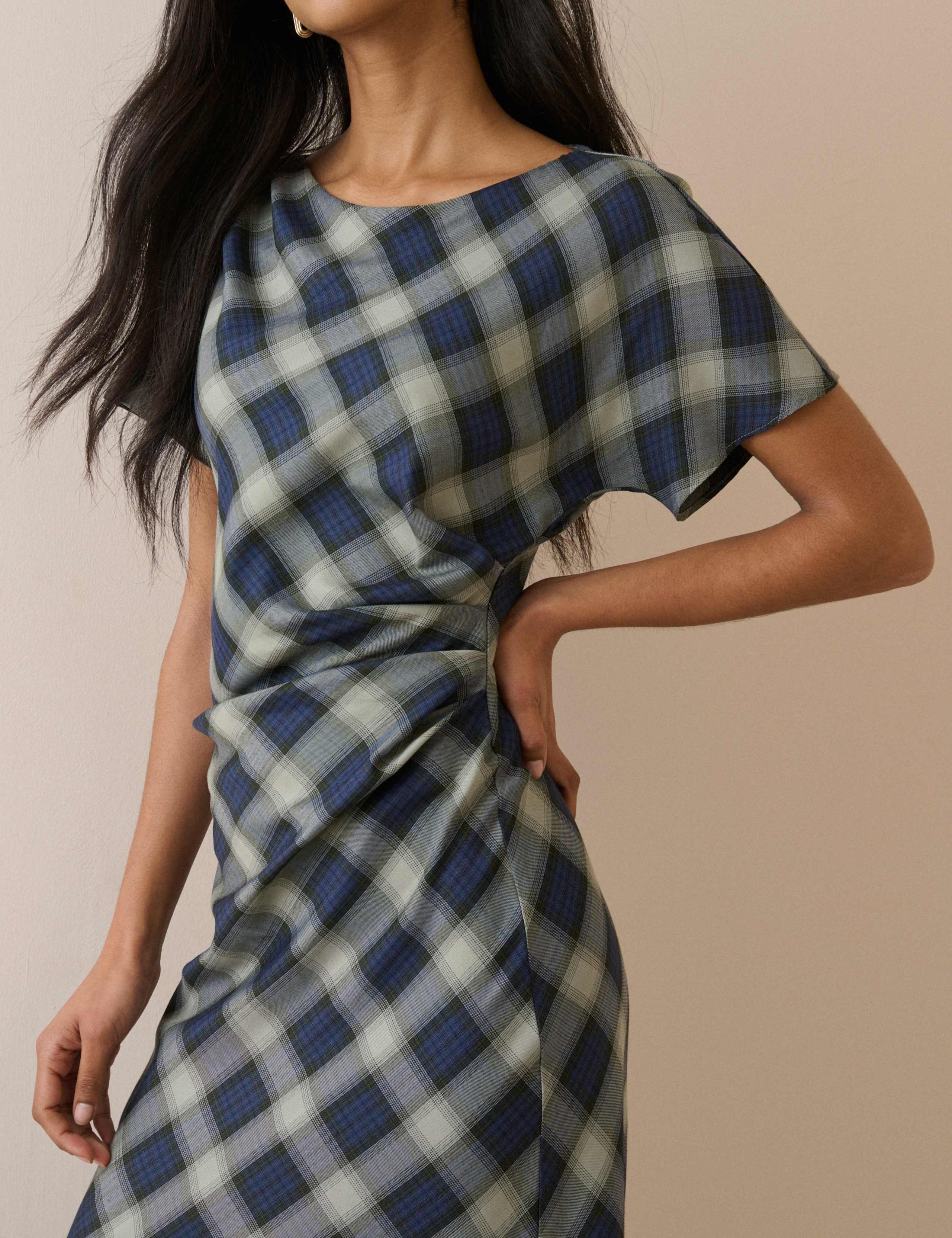 Checked Midi Skater Dress 7 of 7