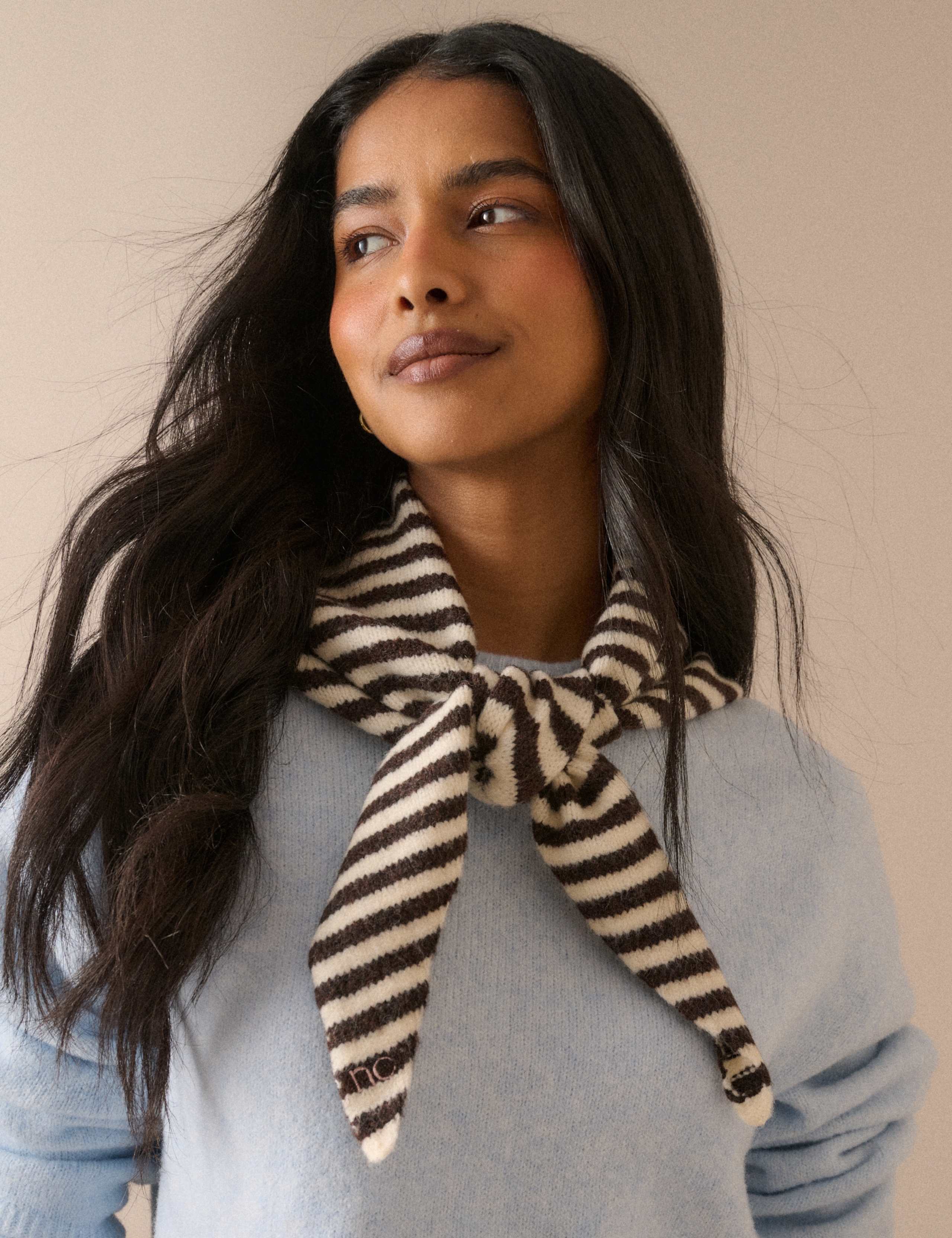 Striped Triangle Scarf 1 of 5