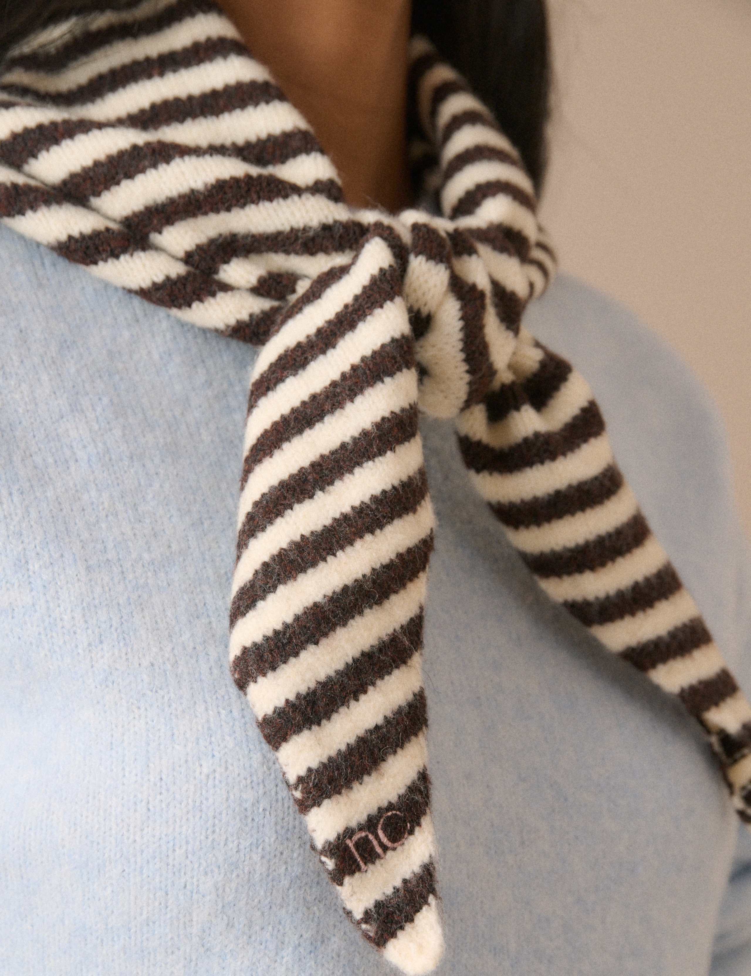 Striped Triangle Scarf 5 of 5