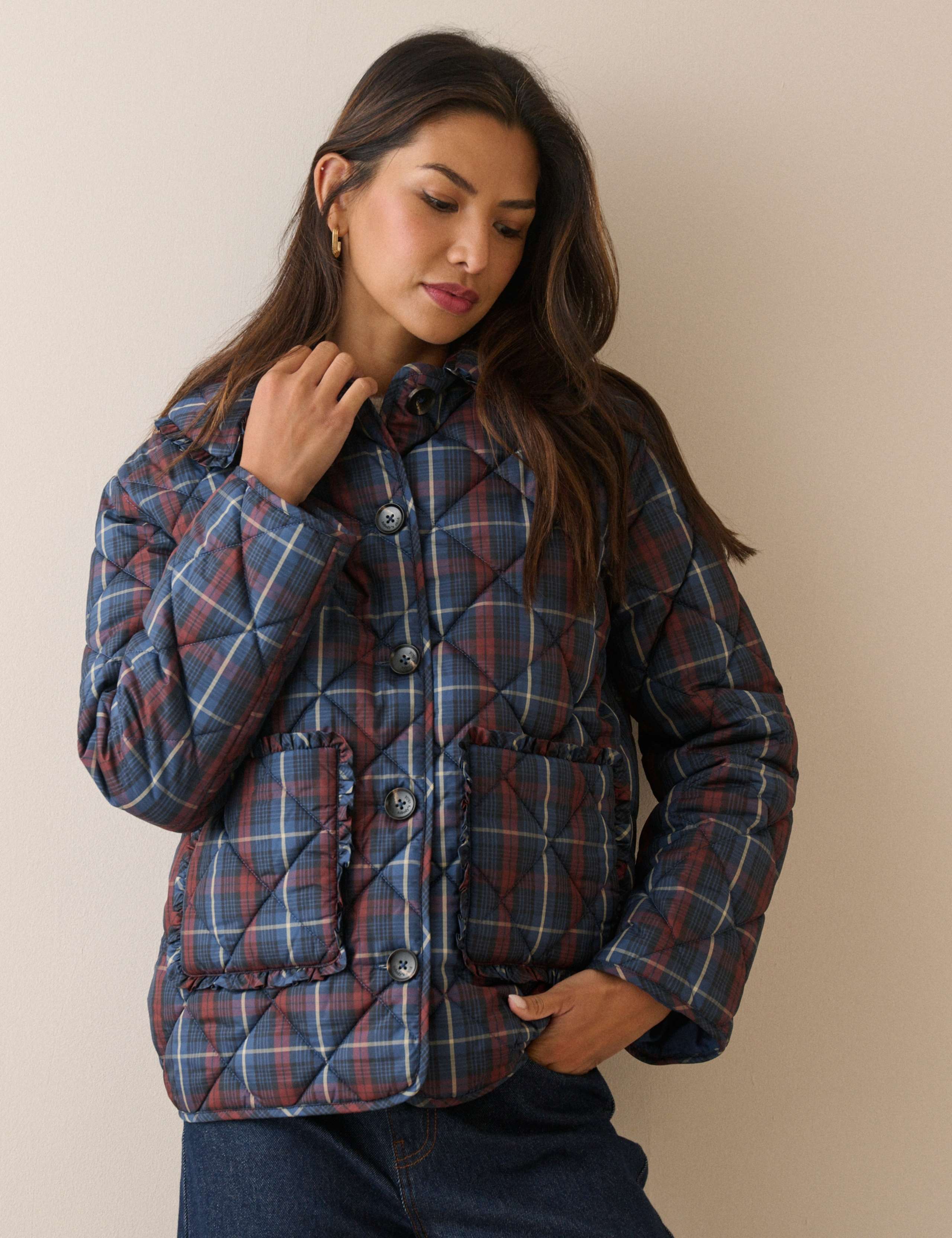 Checked Quilted Frill Jacket 1 of 5