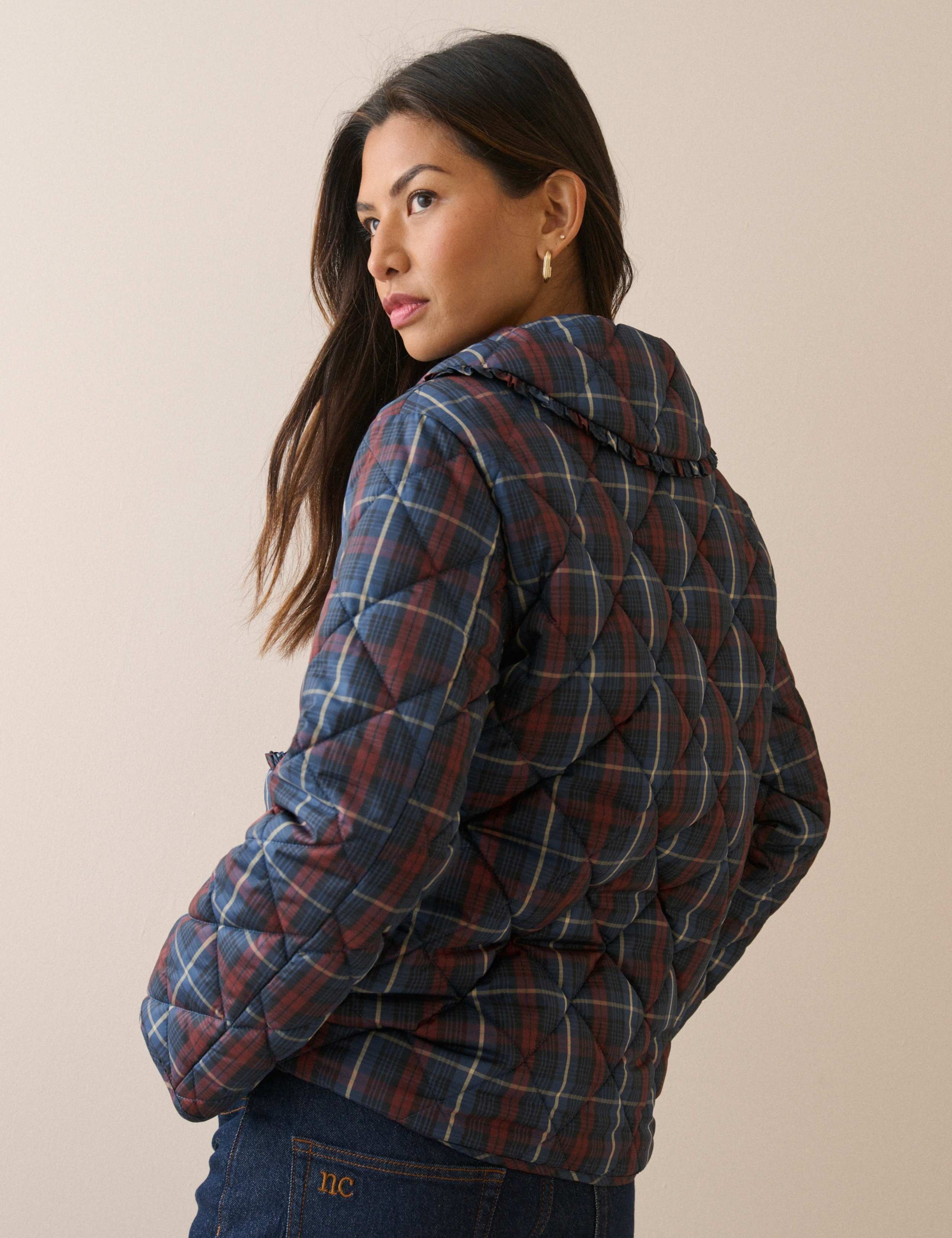 Checked Quilted Frill Jacket 2 of 5