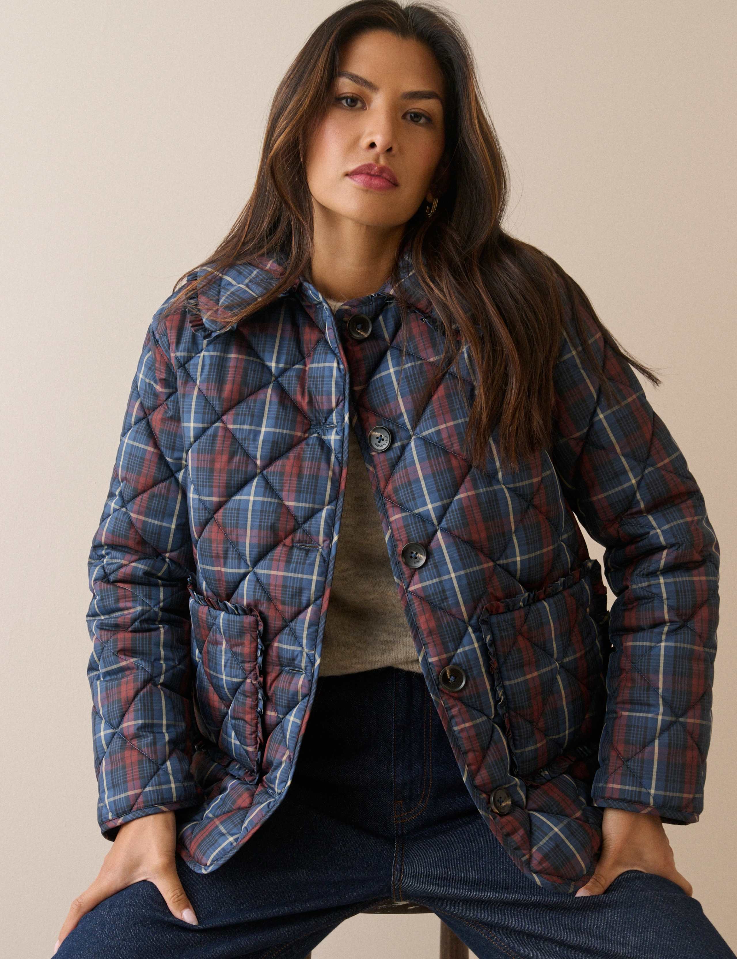 Checked Quilted Frill Jacket 4 of 5