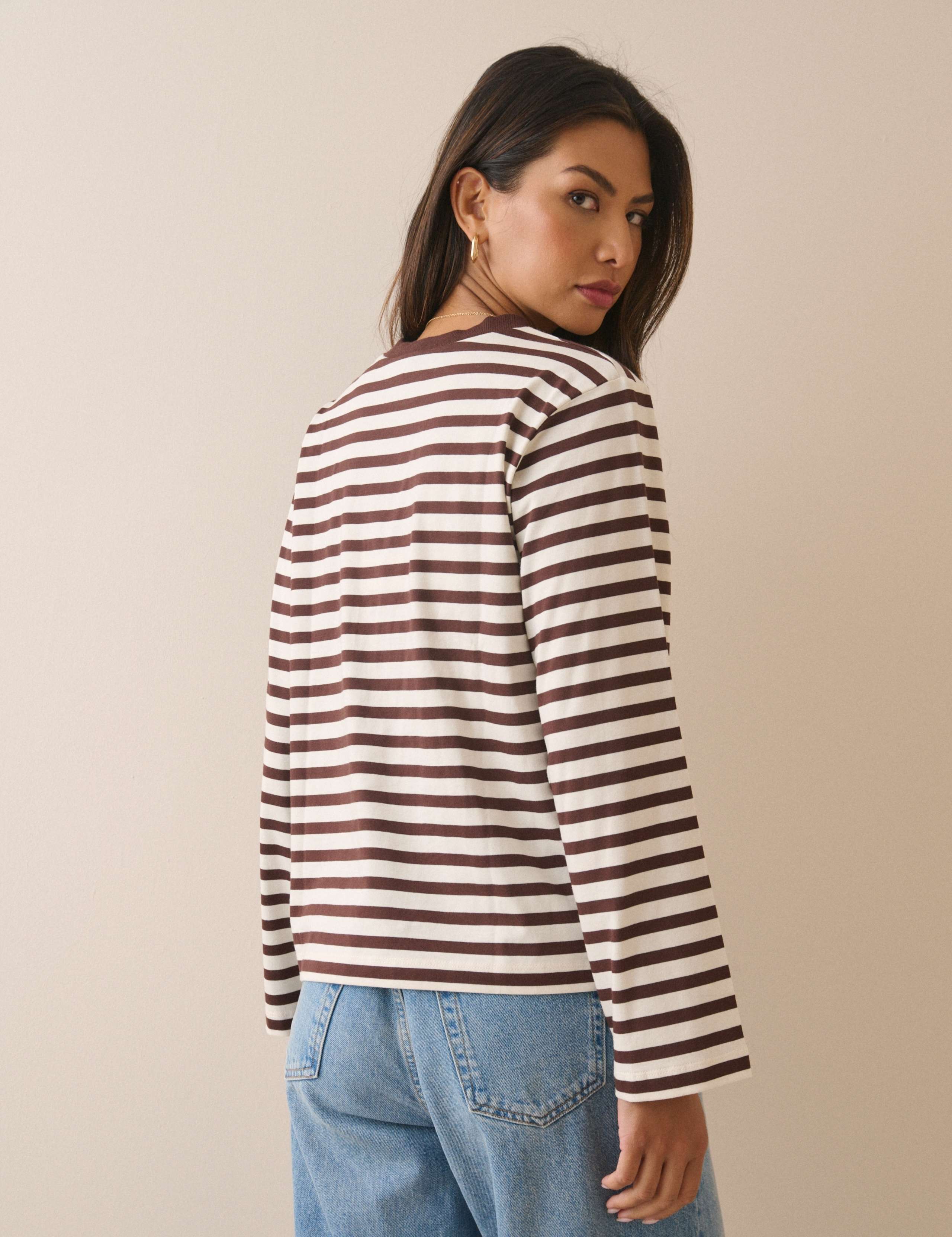 Pure Cotton Striped Relaxed Top 2 of 5