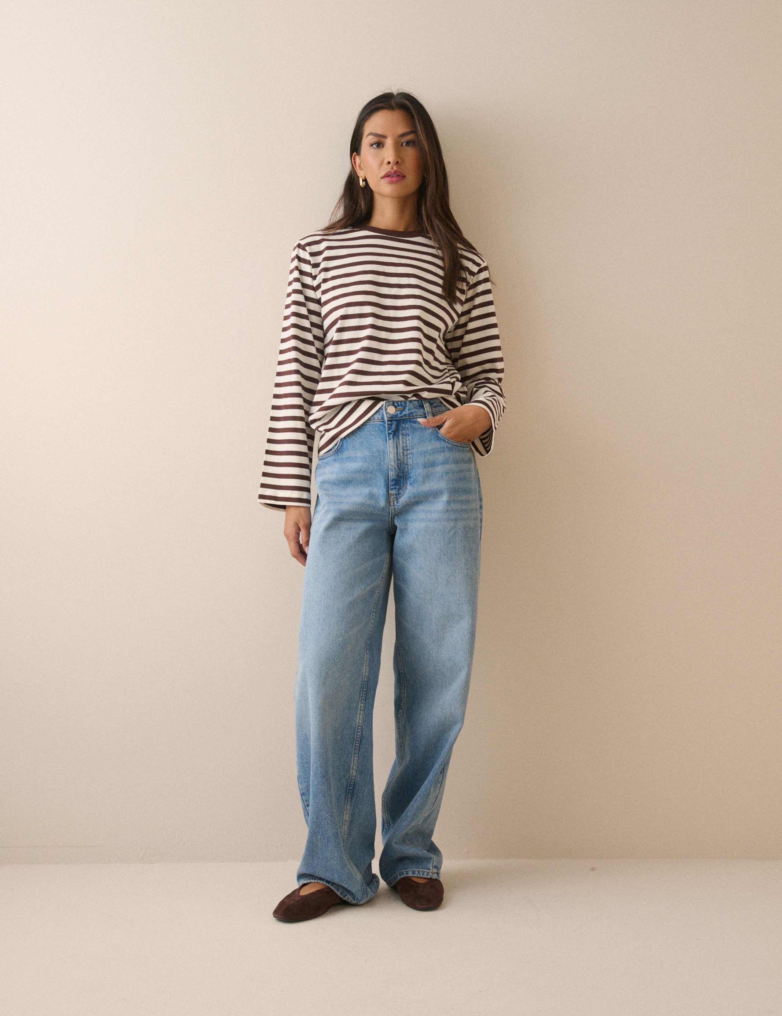 Pure Cotton Striped Relaxed Top 3 of 5