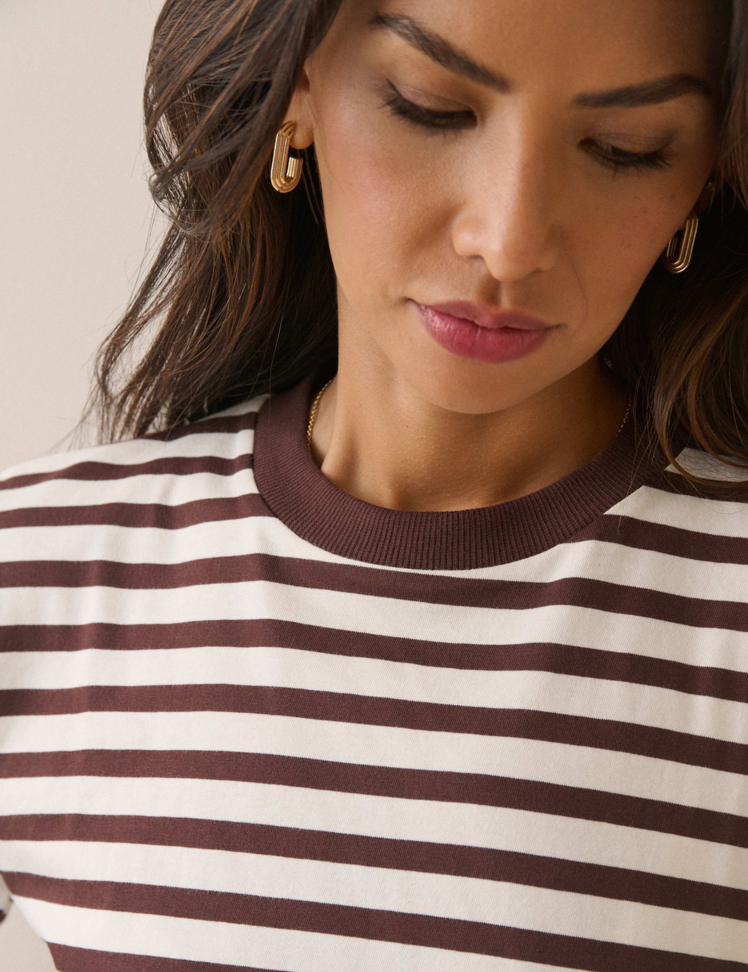Pure Cotton Striped Relaxed Top 5 of 5