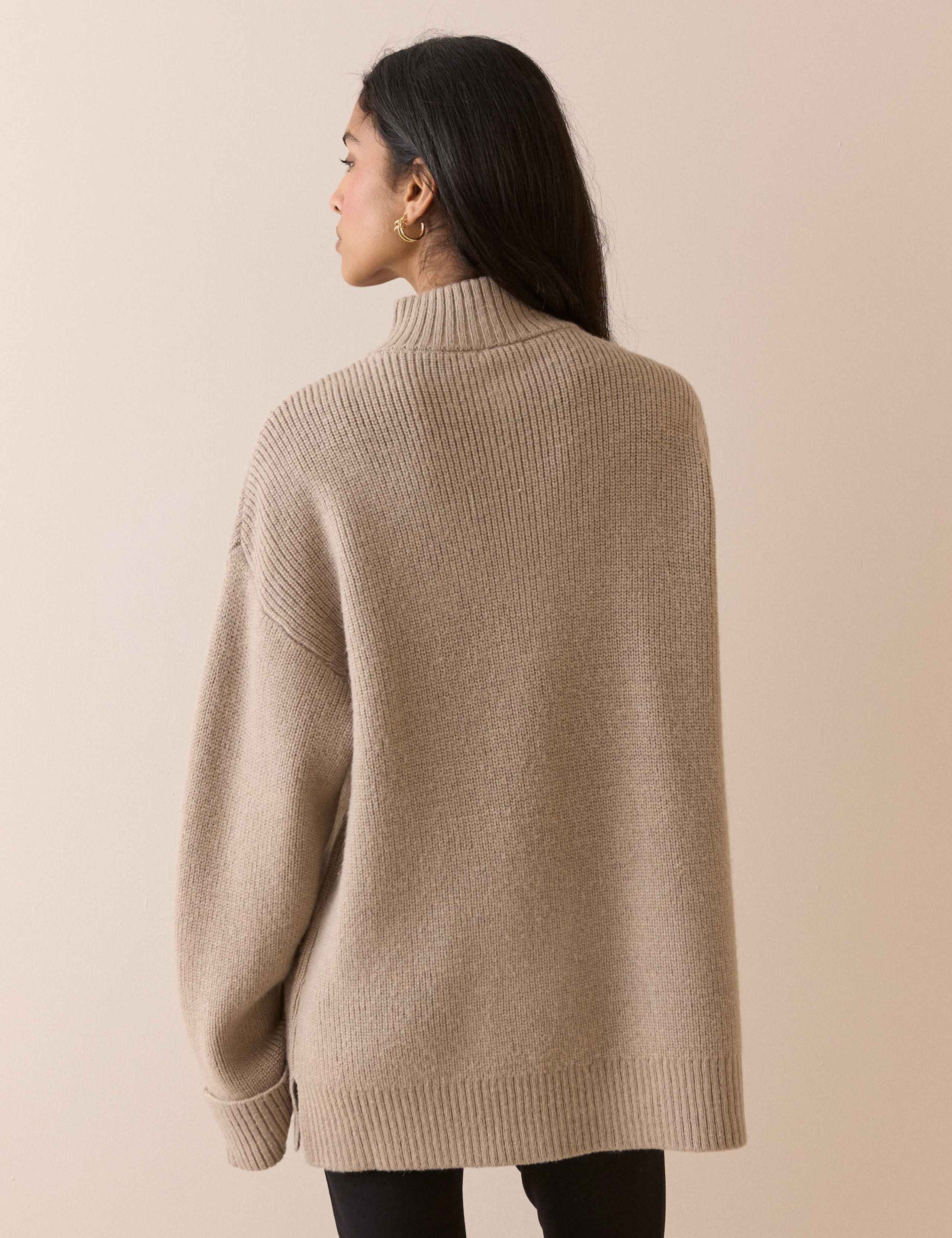 Chunky Half-Zip Jumper With Alpaca 2 of 6