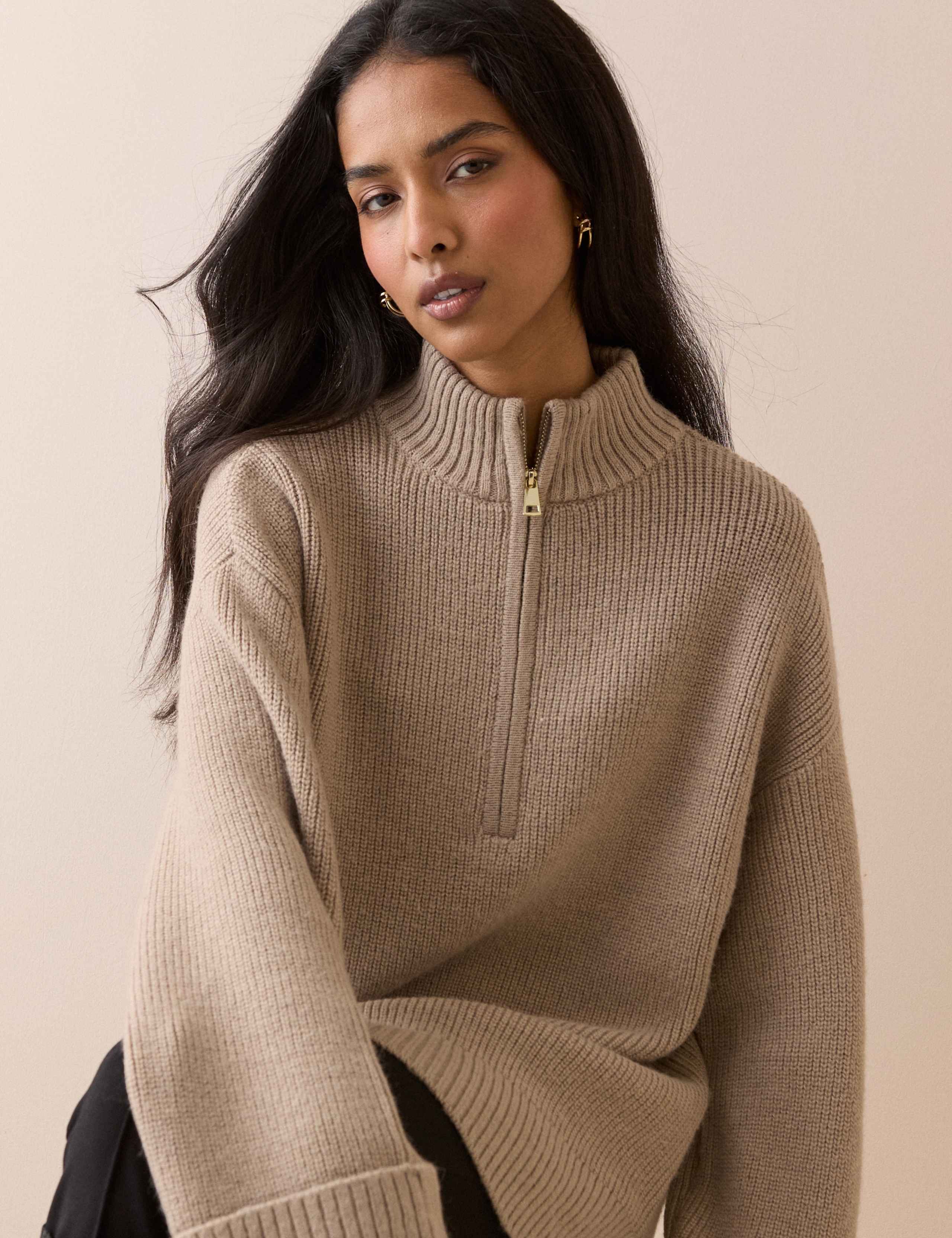Chunky Half-Zip Jumper With Alpaca 4 of 6