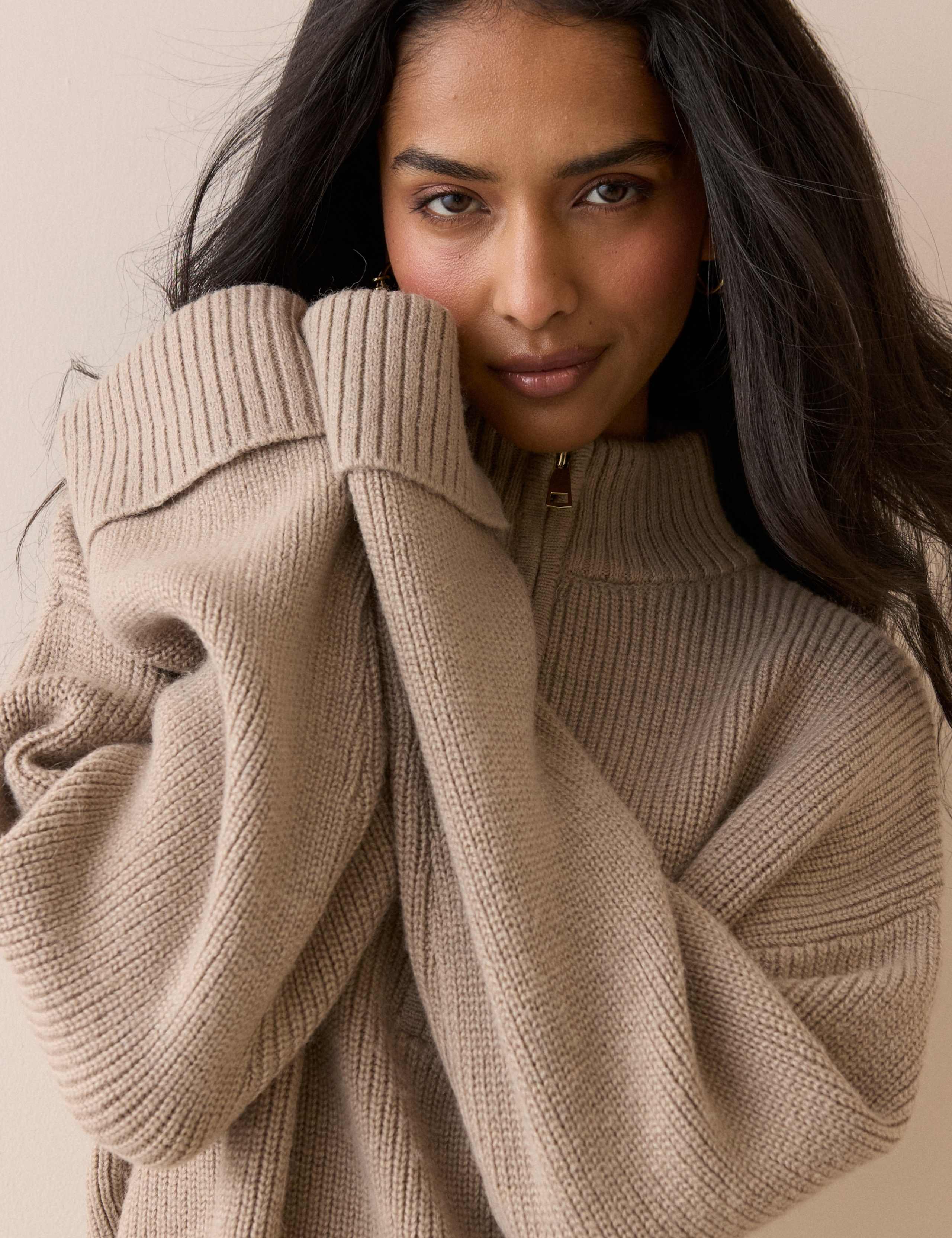 Chunky Half-Zip Jumper With Alpaca 5 of 6
