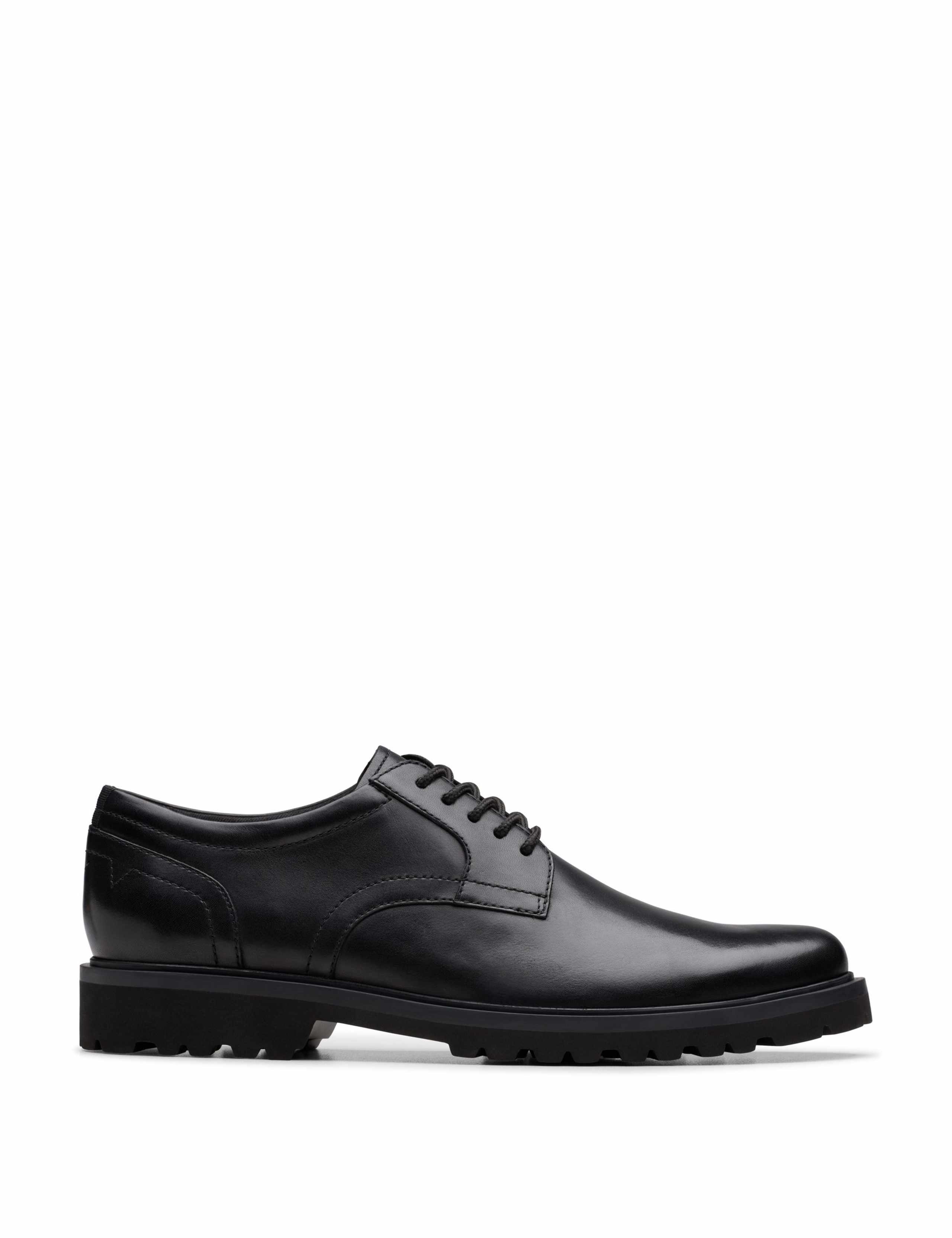 Wide Fit Leather Derby Shoes 1 of 6