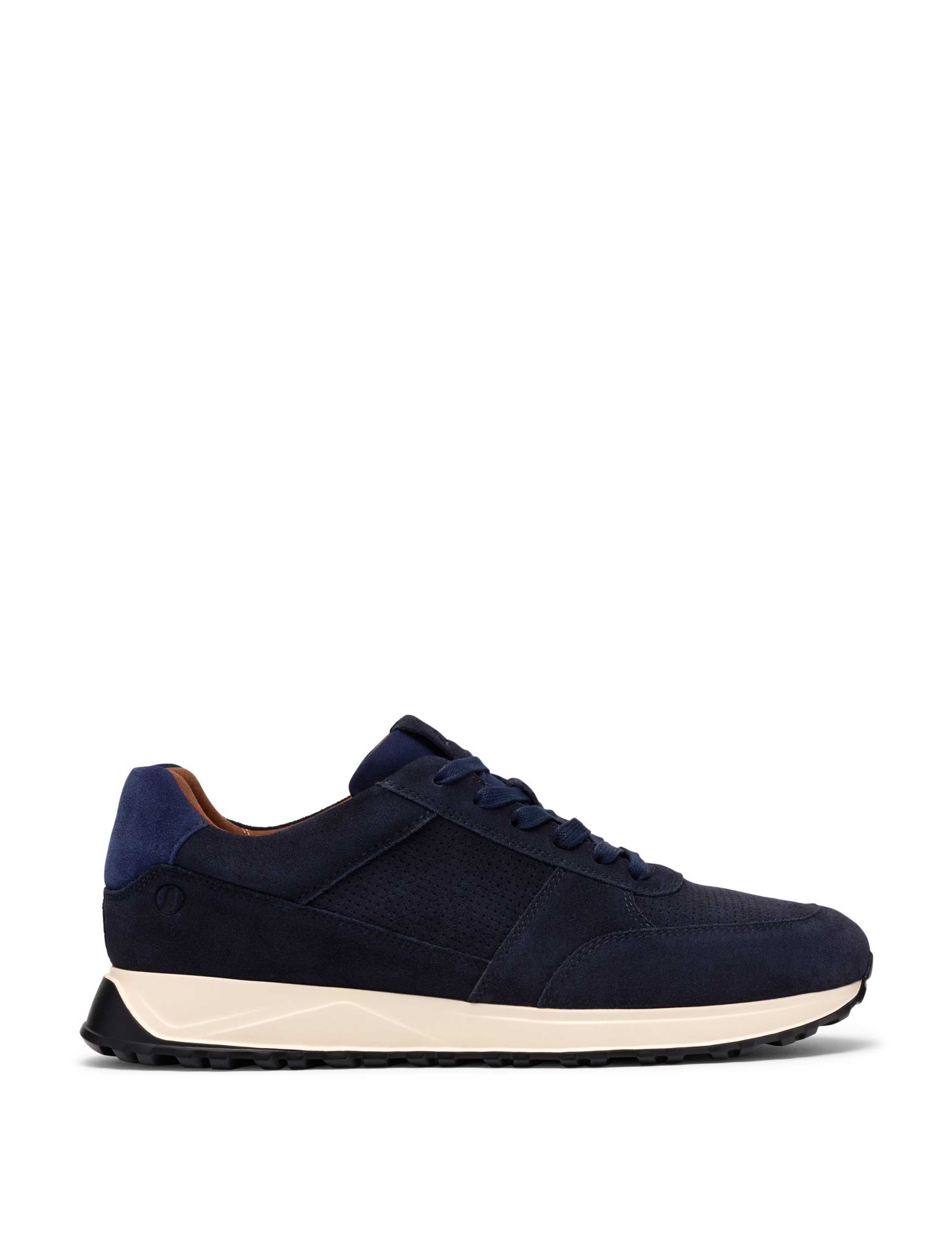 Wide Fit Suede Lace Up Trainers 1 of 6