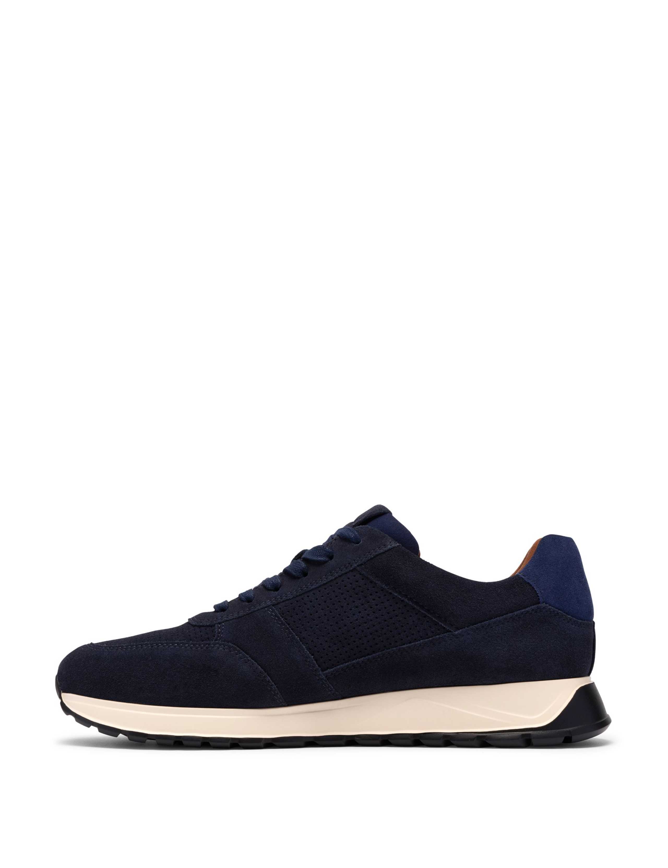 Wide Fit Suede Lace Up Trainers 3 of 6