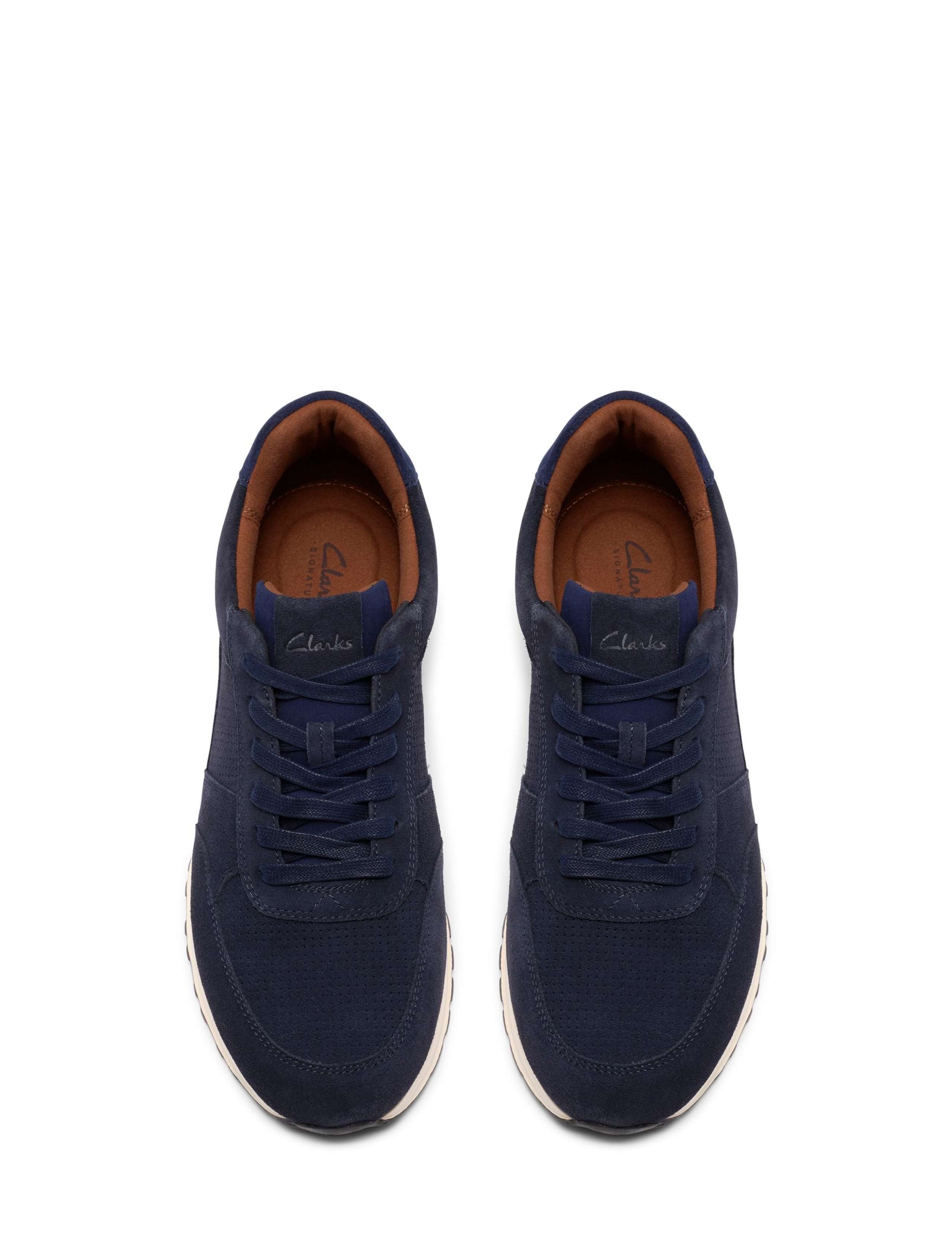 Wide Fit Suede Lace Up Trainers 4 of 6